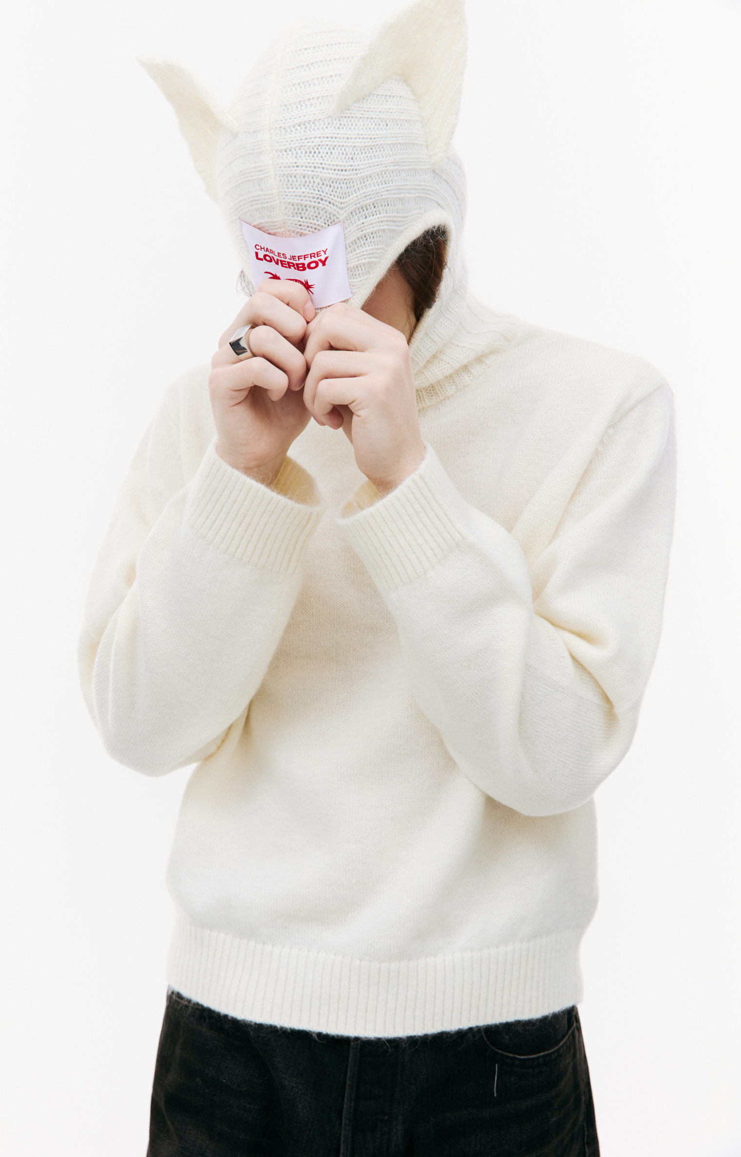 CHARLES JEFFREY LOVERBOY Ears balaclava sweater