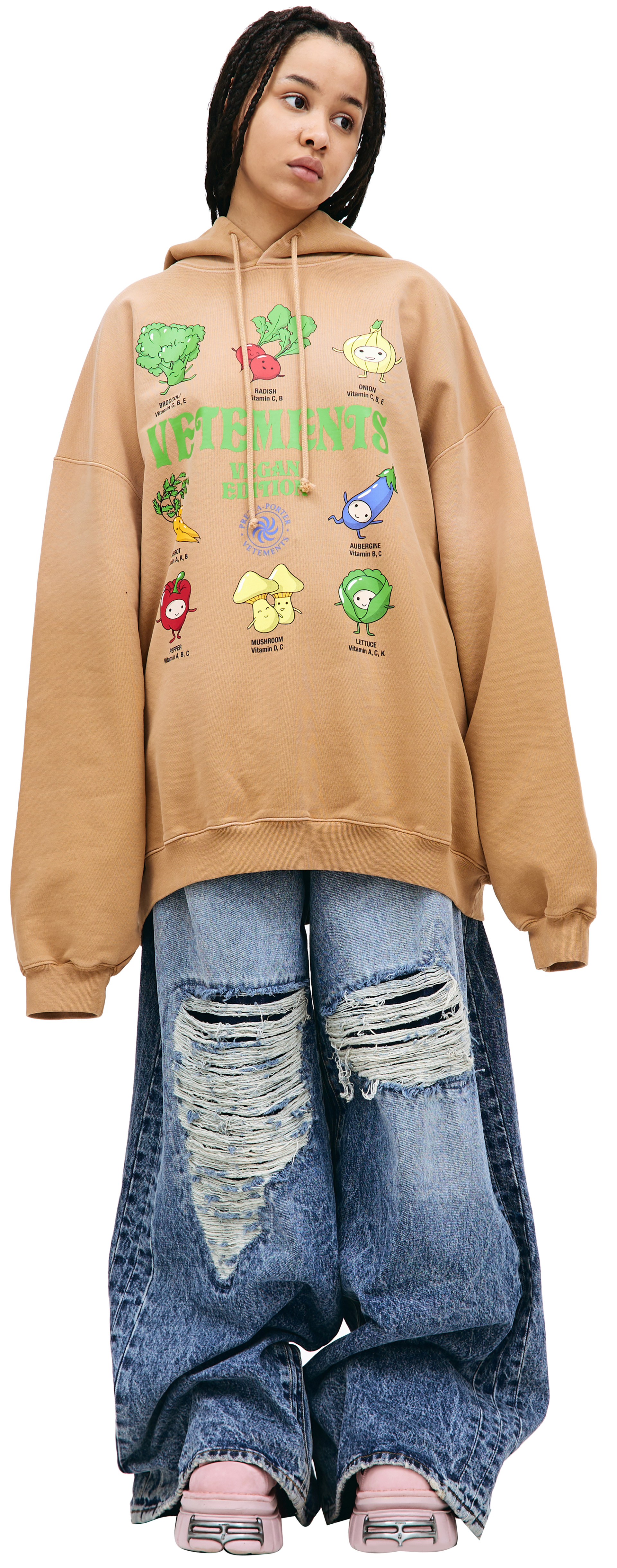 VETEMENTS Vegan Edition logo hoodie