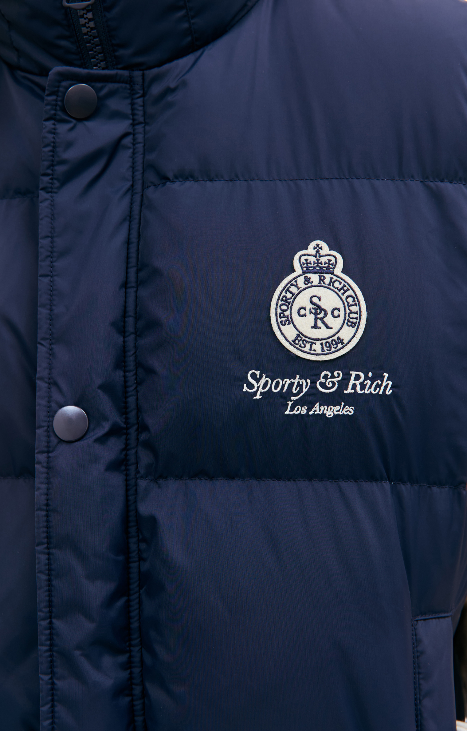 SPORTY & RICH Logo down jacket