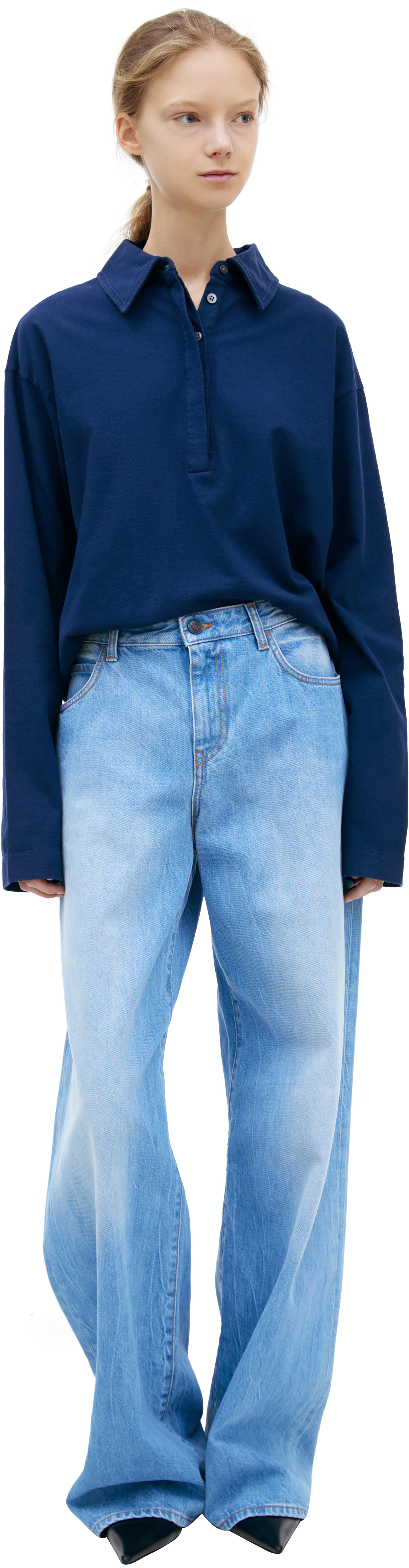 The Row Wide cotton jeans