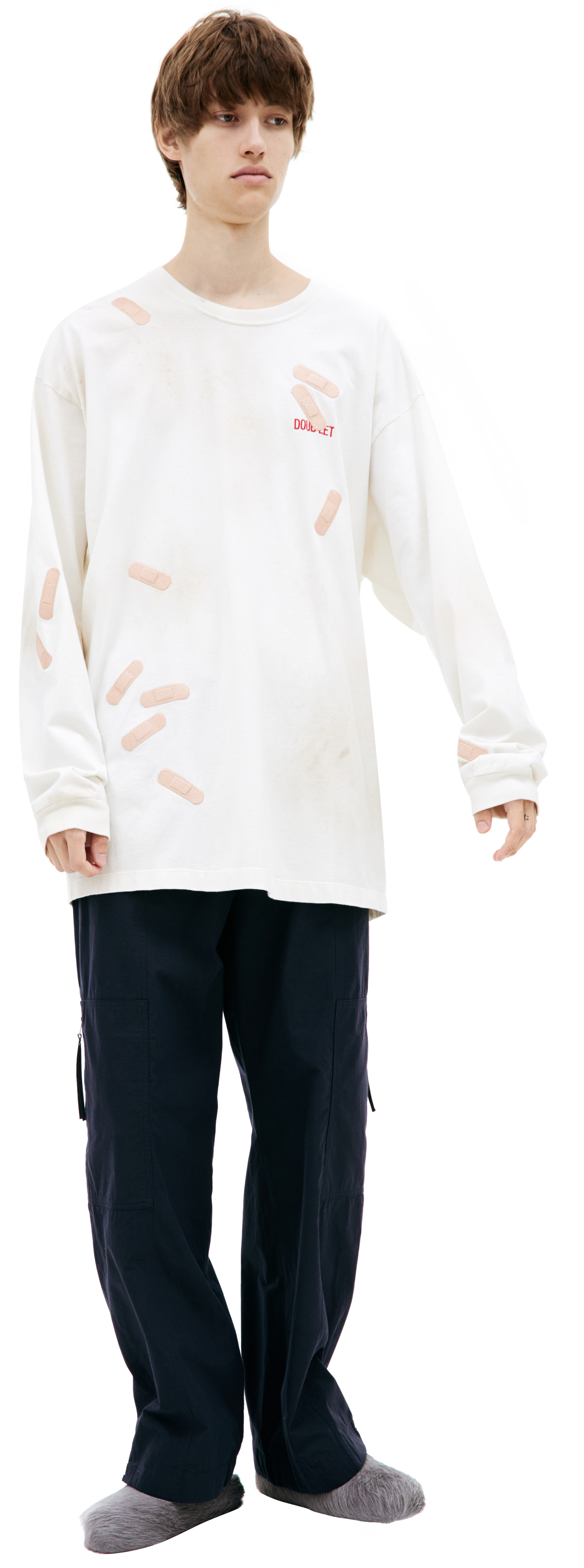Doublet White monoprint longsleeves