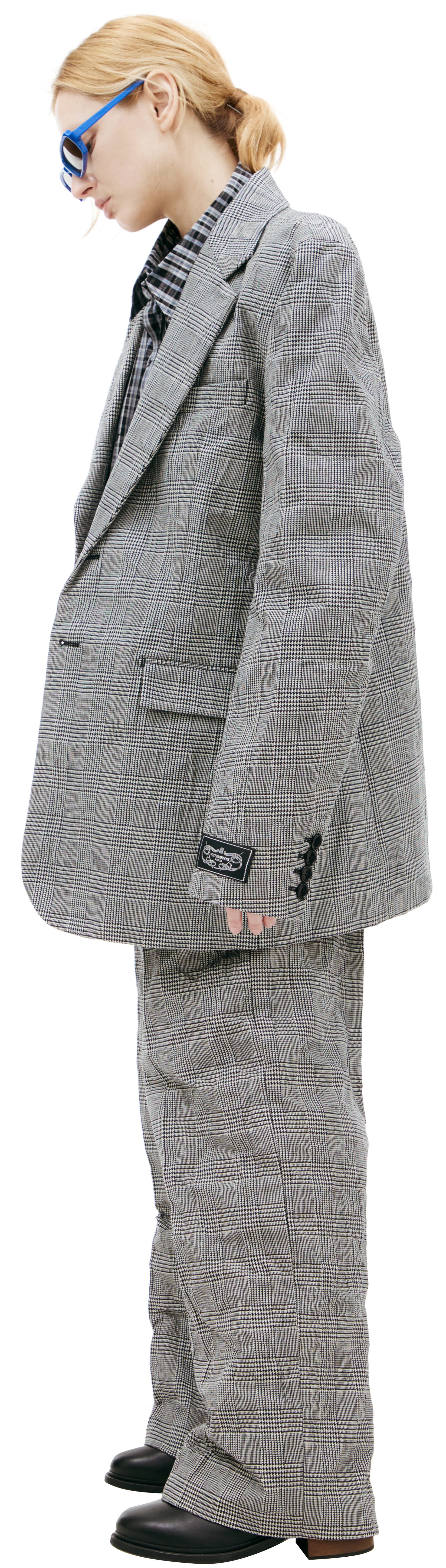 VETEMENTS Single-breasted plaid jacket