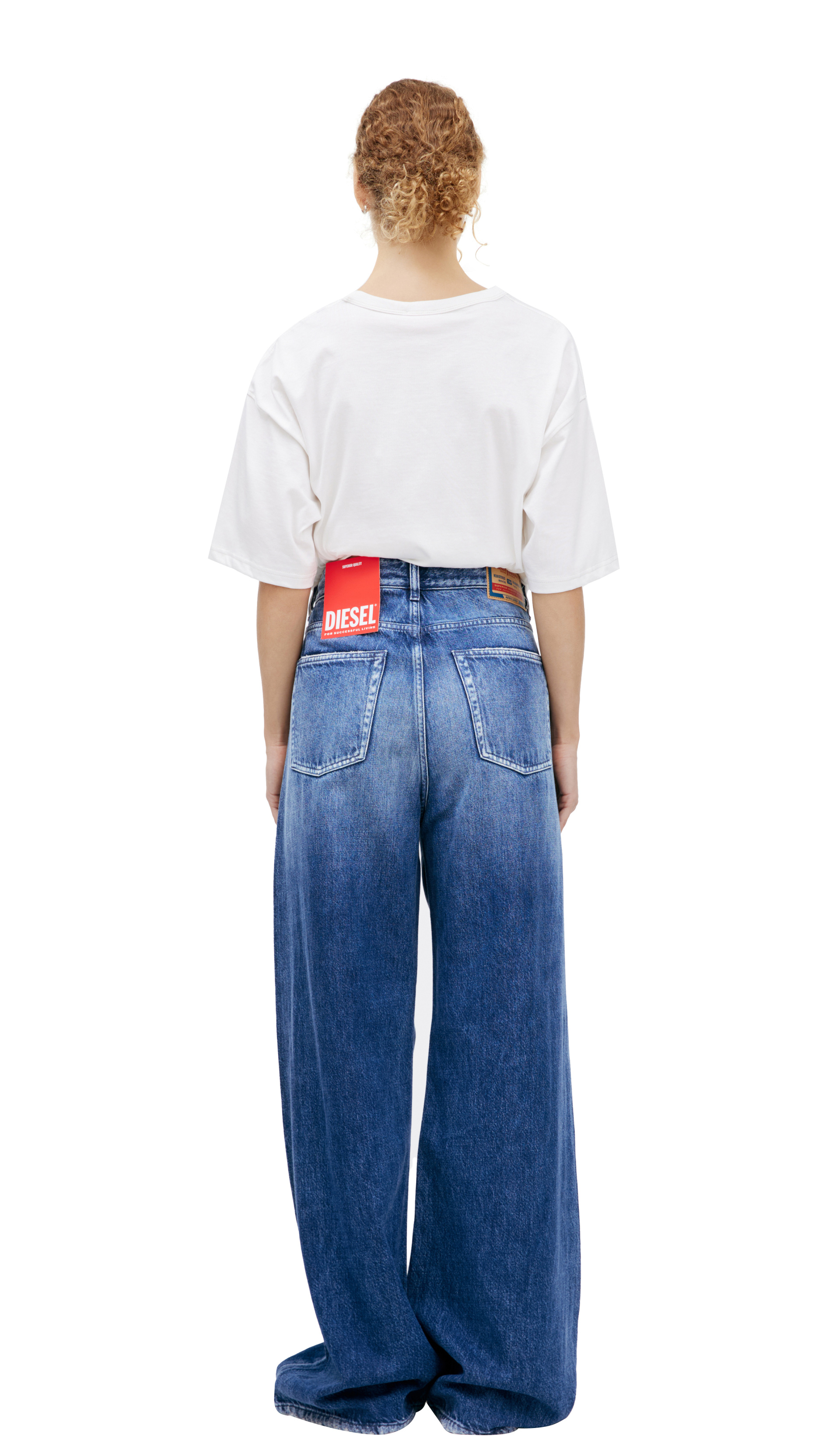 Diesel Wide leg jeans with patch