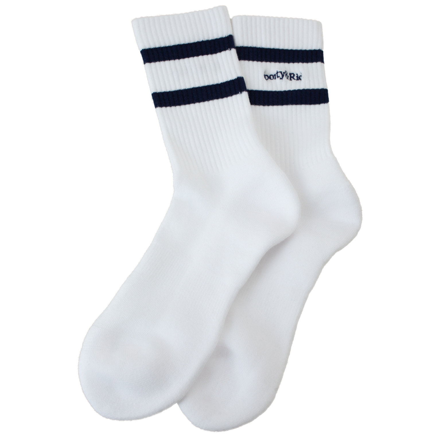 SPORTY & RICH Logo embroidered socks