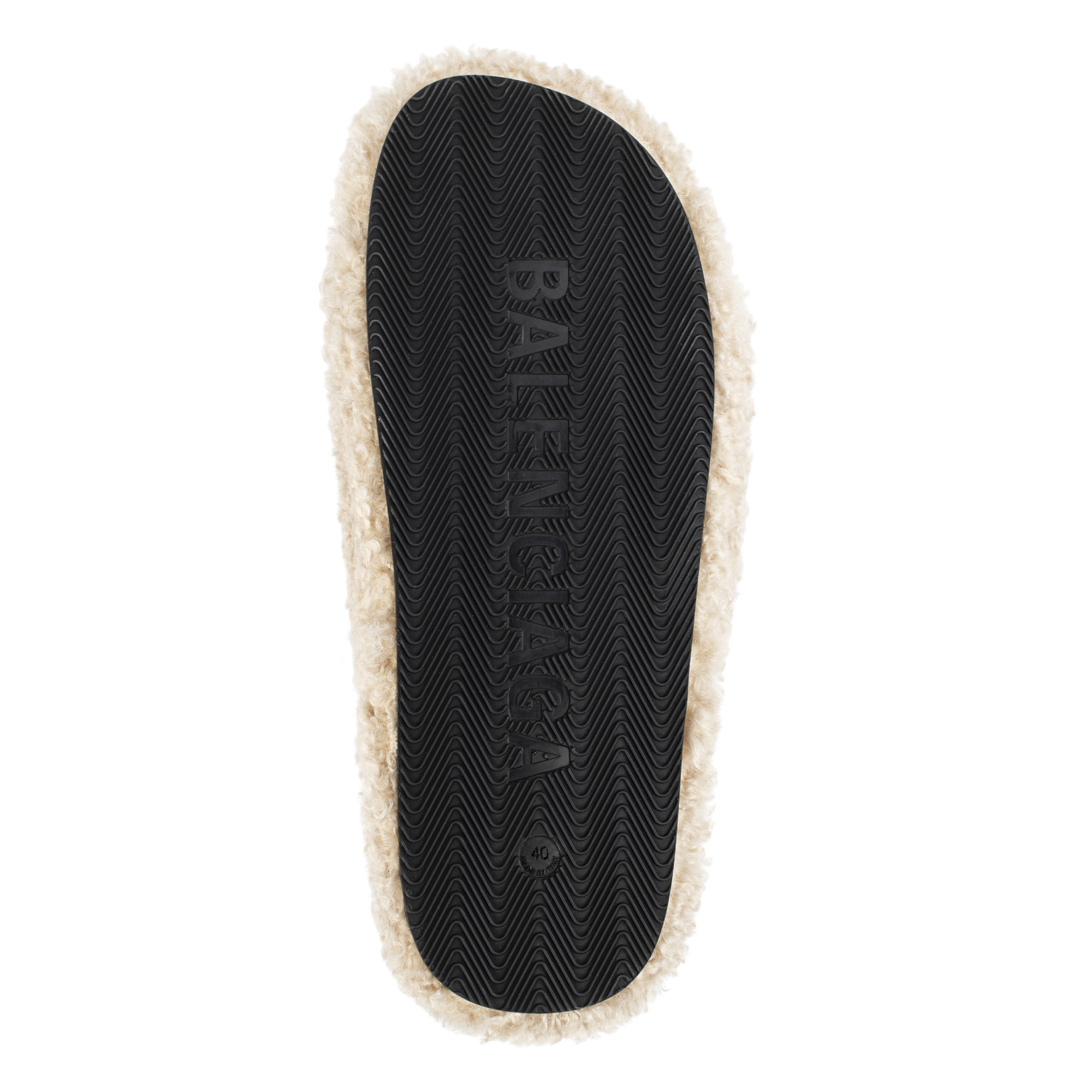 Balenciaga Beige Furry slippers