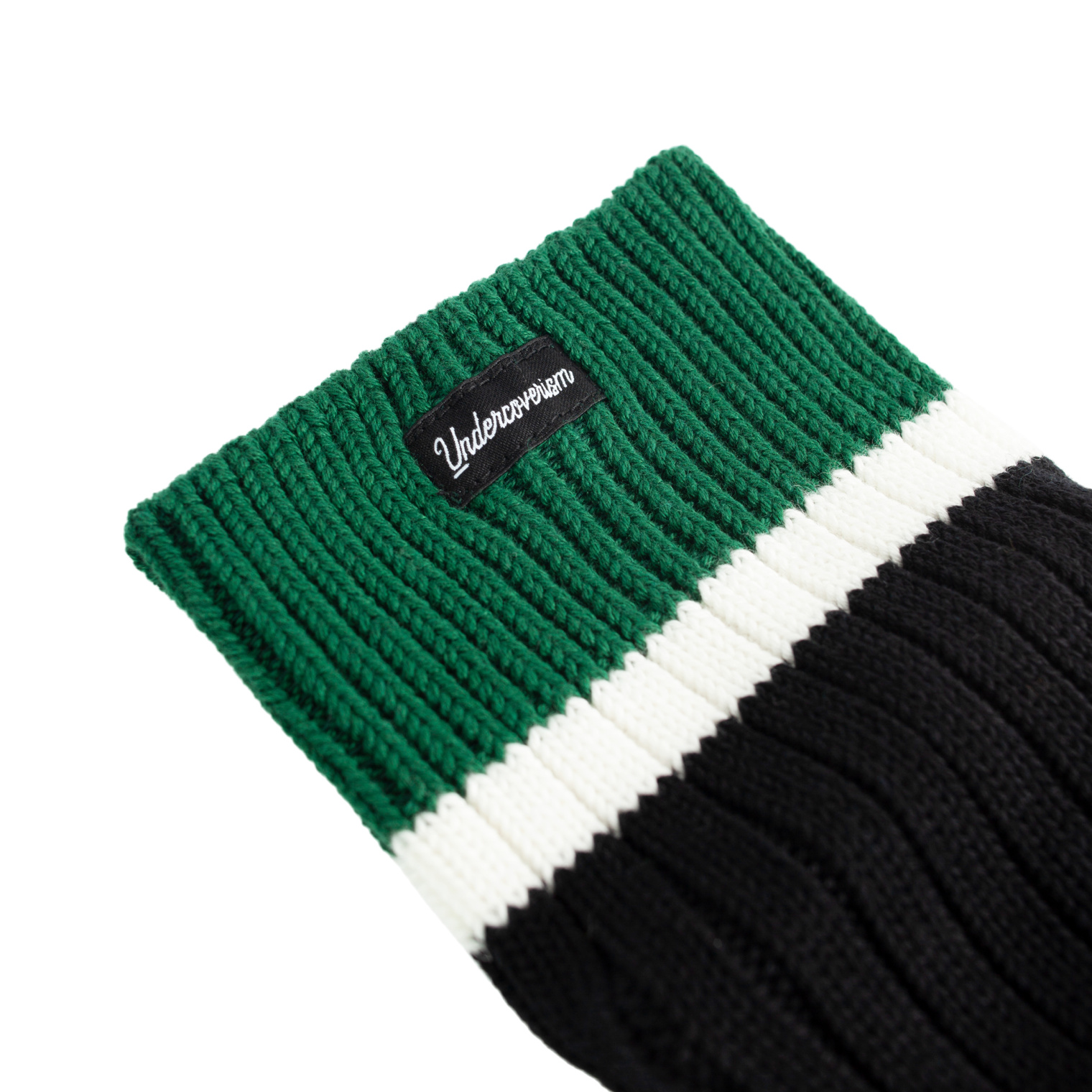 Undercover Black calf-high knit socks