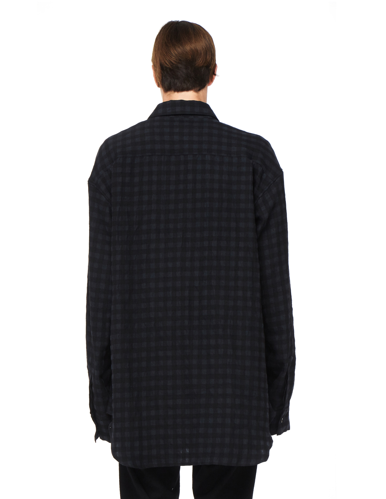 Ann Demeulemeester Рубашка-oversize в клетку