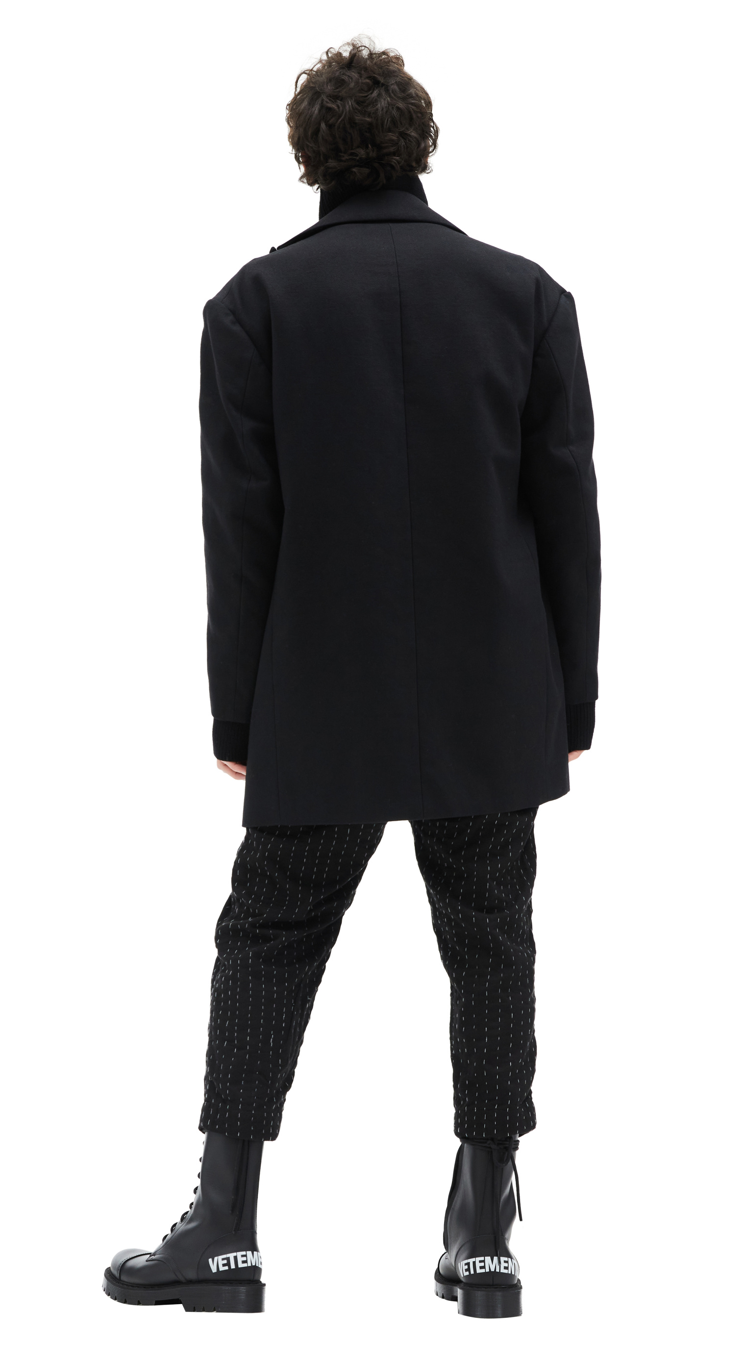Yohji Yamamoto Wool & Cotton Buttonless Blazer