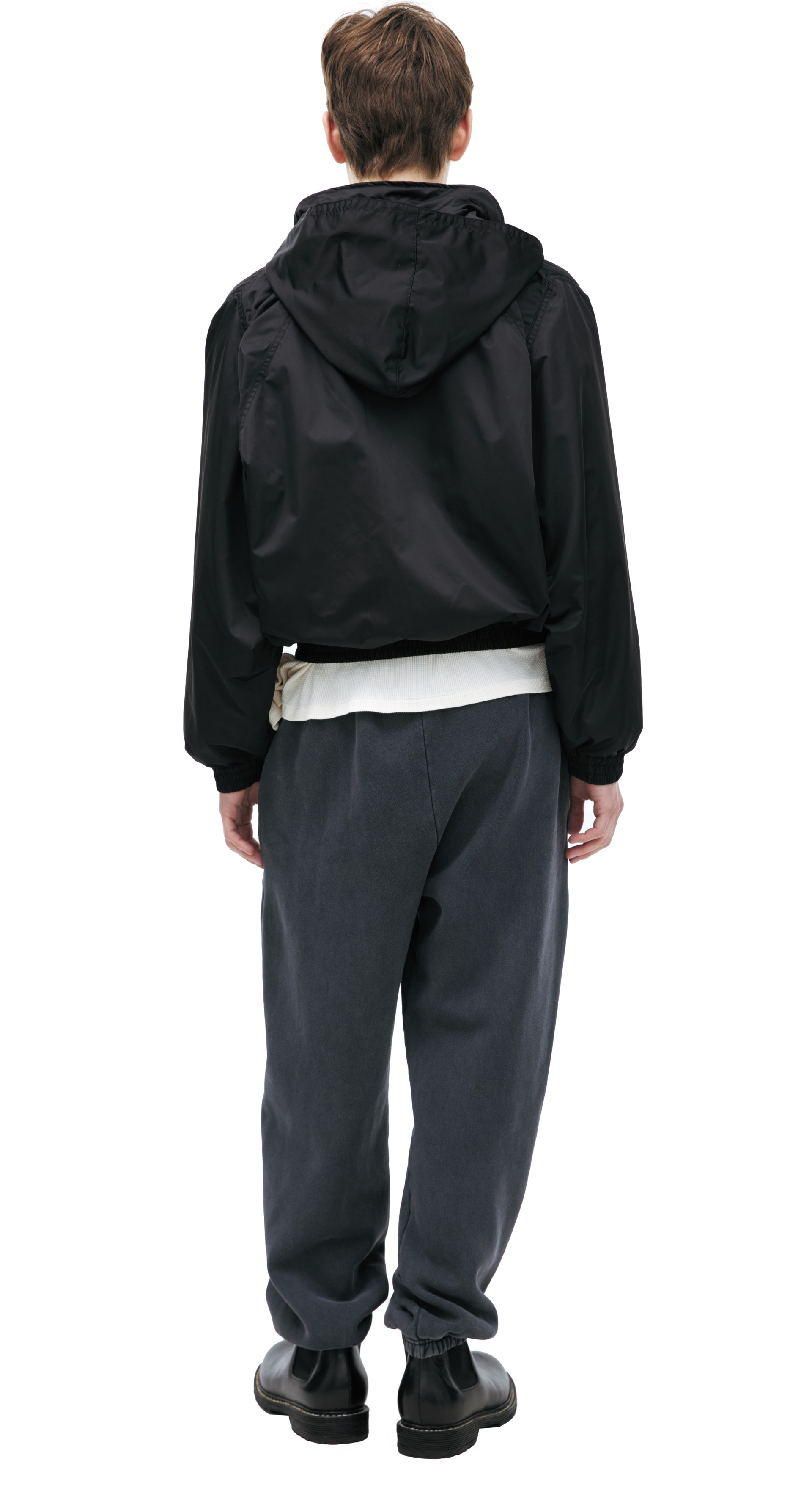 RRR123 Black hooded jacket