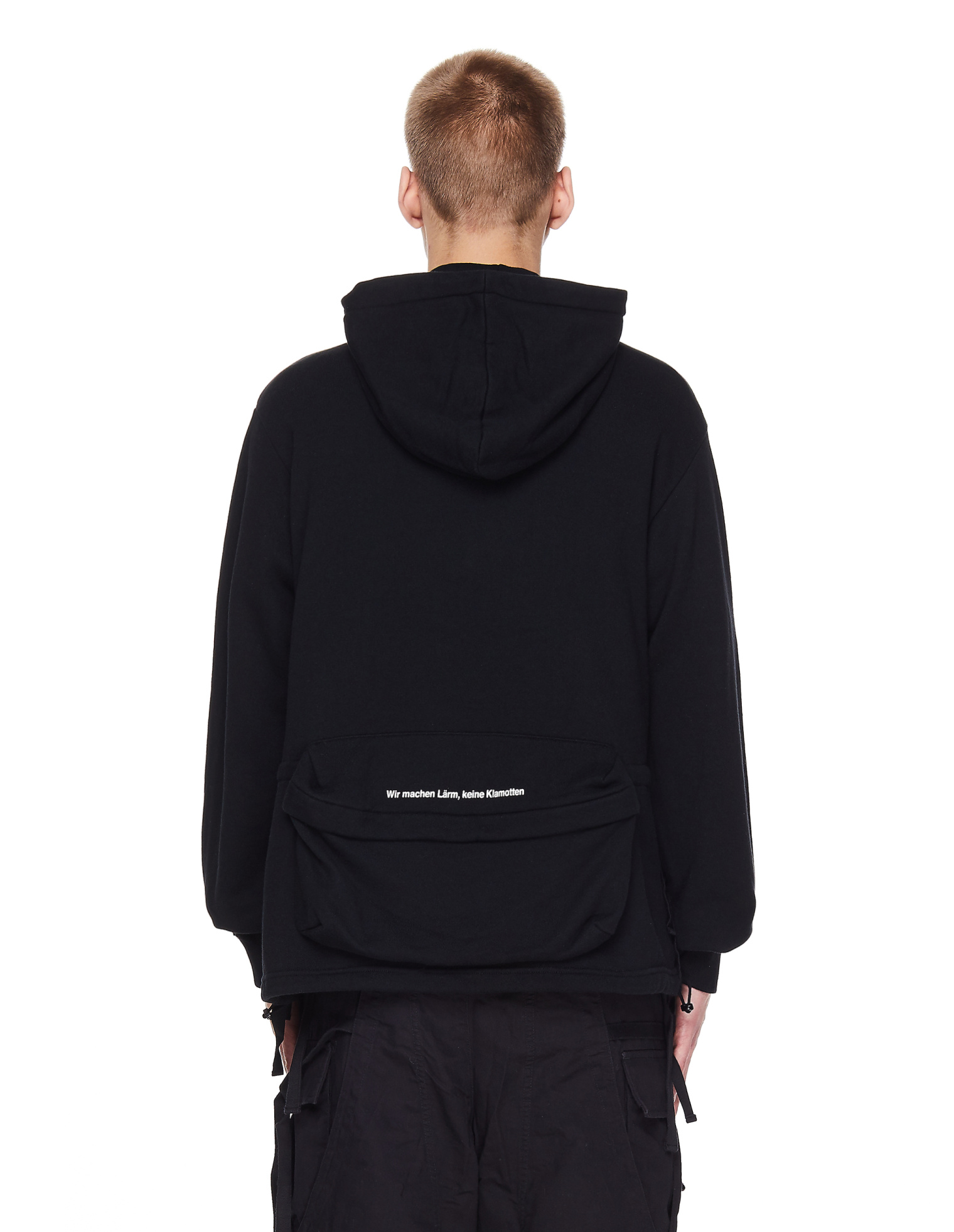 Undercover Black Cotton Printed Hoodie