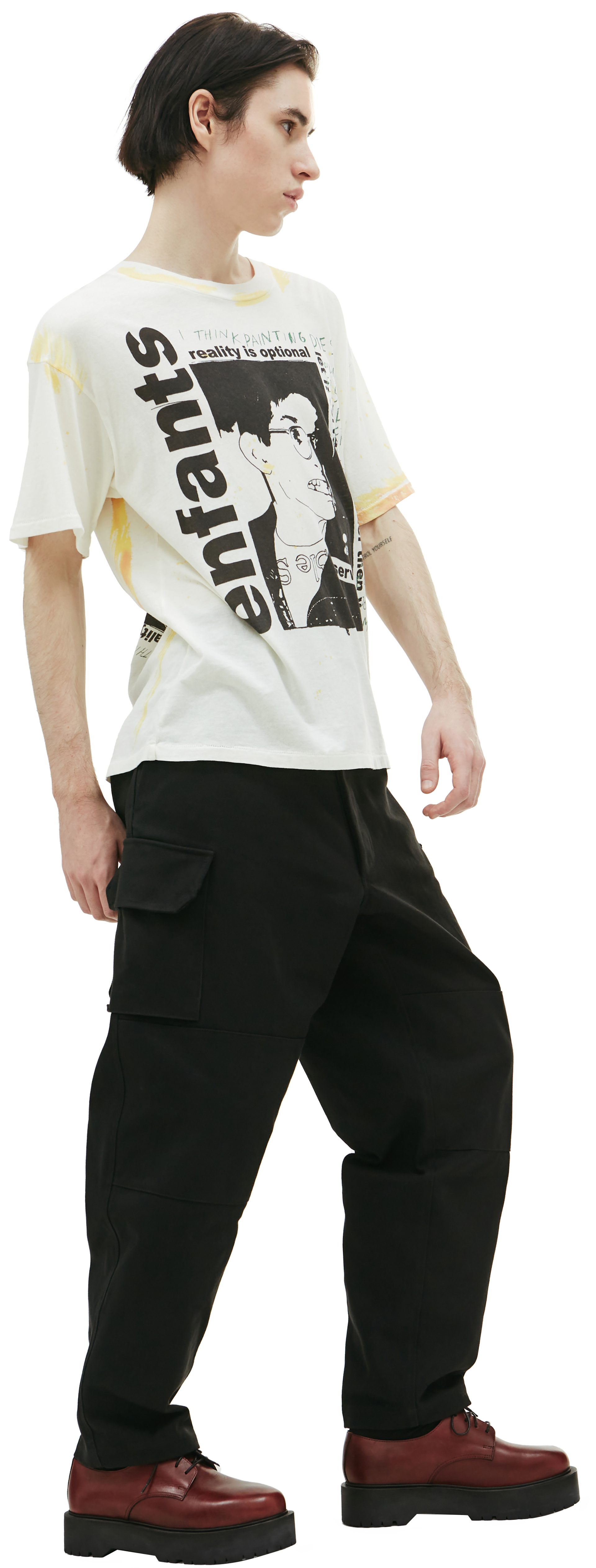 Enfants Riches Déprimés \'Reality is optional\' t-shirt with paint