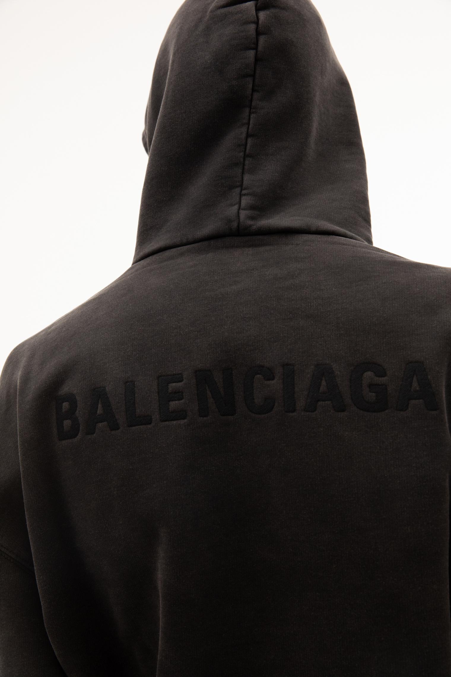 Balenciaga Серое оверсайз худи