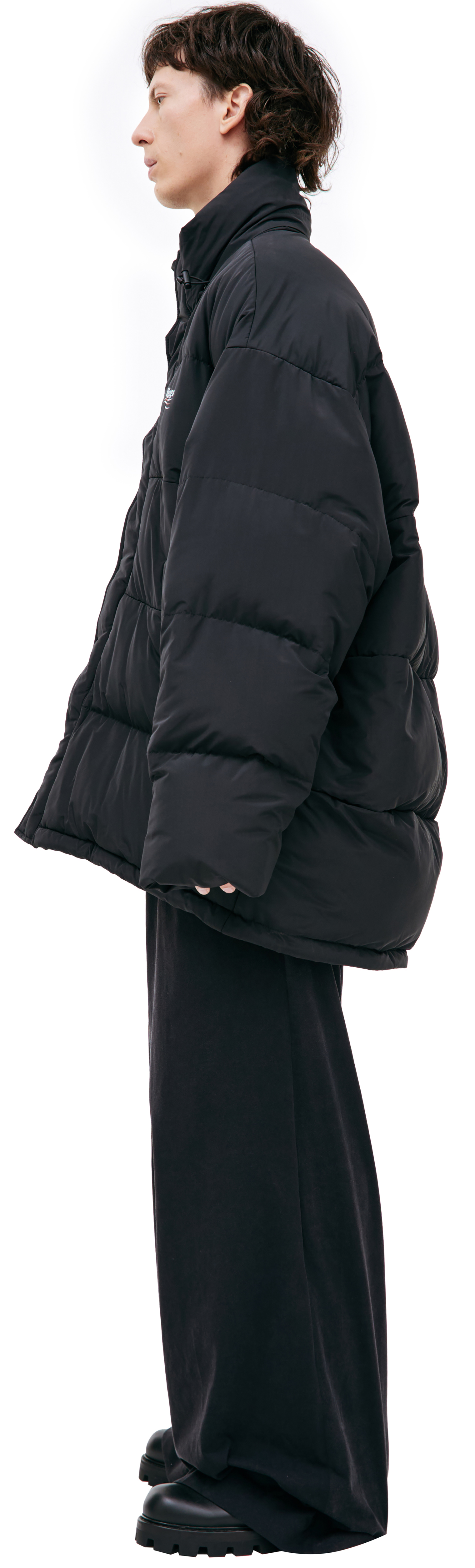 Buy Balenciaga men black oversize logo down jacket for 3 130 online on SV77 758045 TYD36 1000