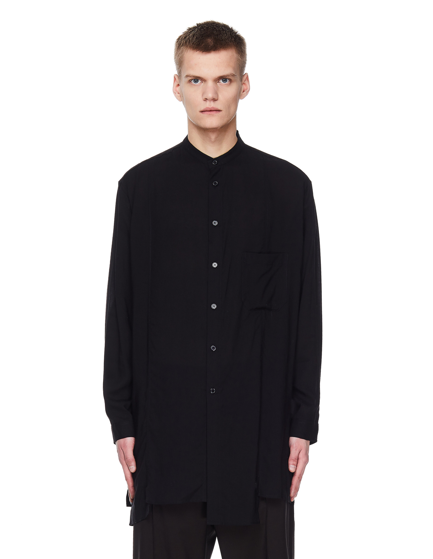 Yohji Yamamoto Black Asymmetric Shirt