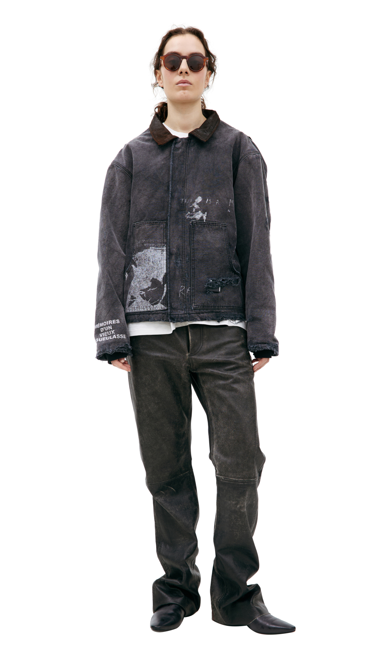 Enfants Riches Deprimes Grey monoprint jacket