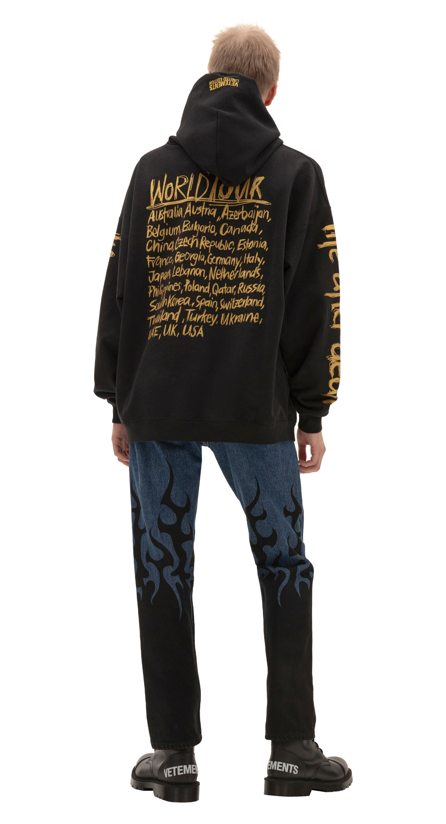 VETEMENTS World tour Golden Prints Hoodie