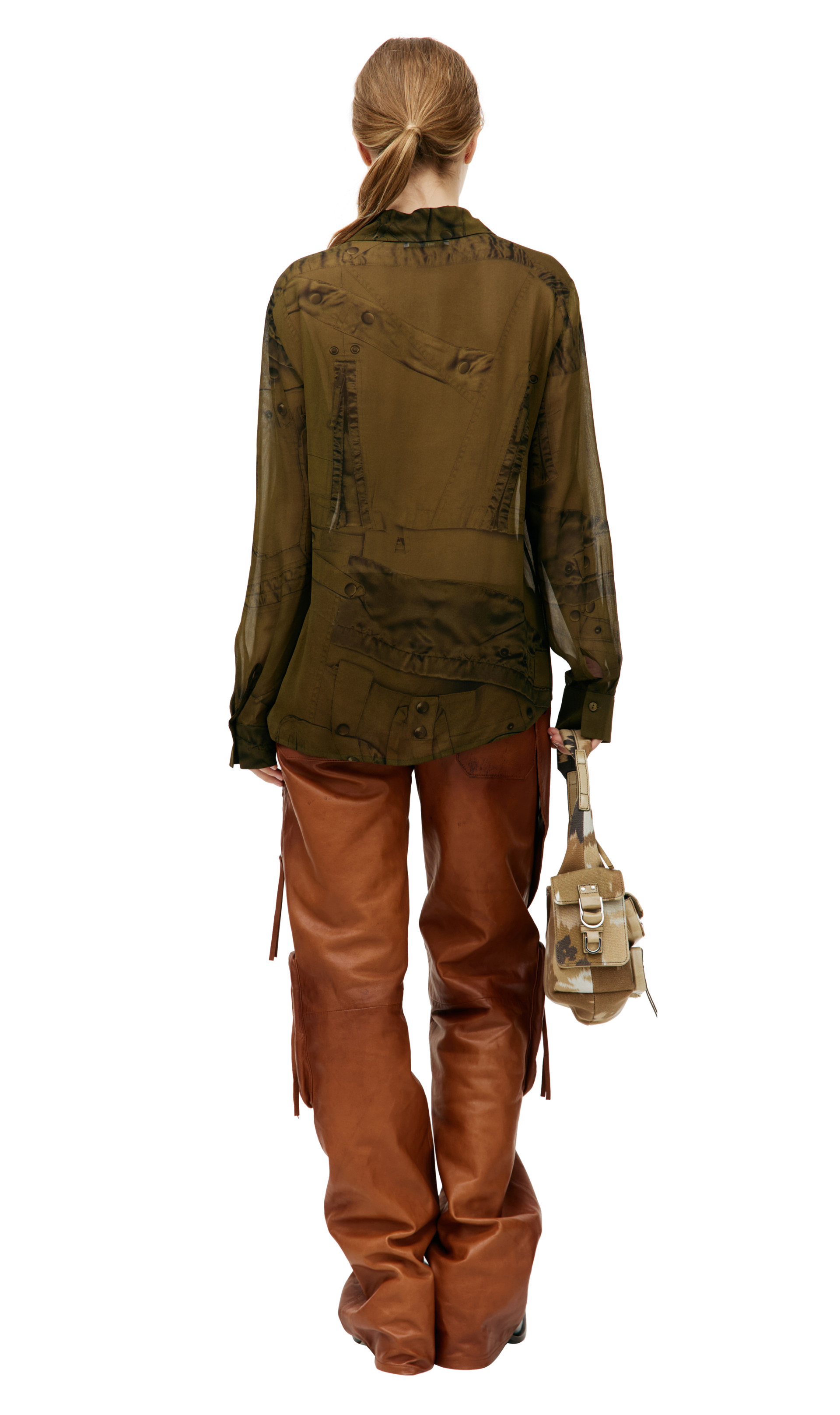 Blumarine Сargo denim shirt