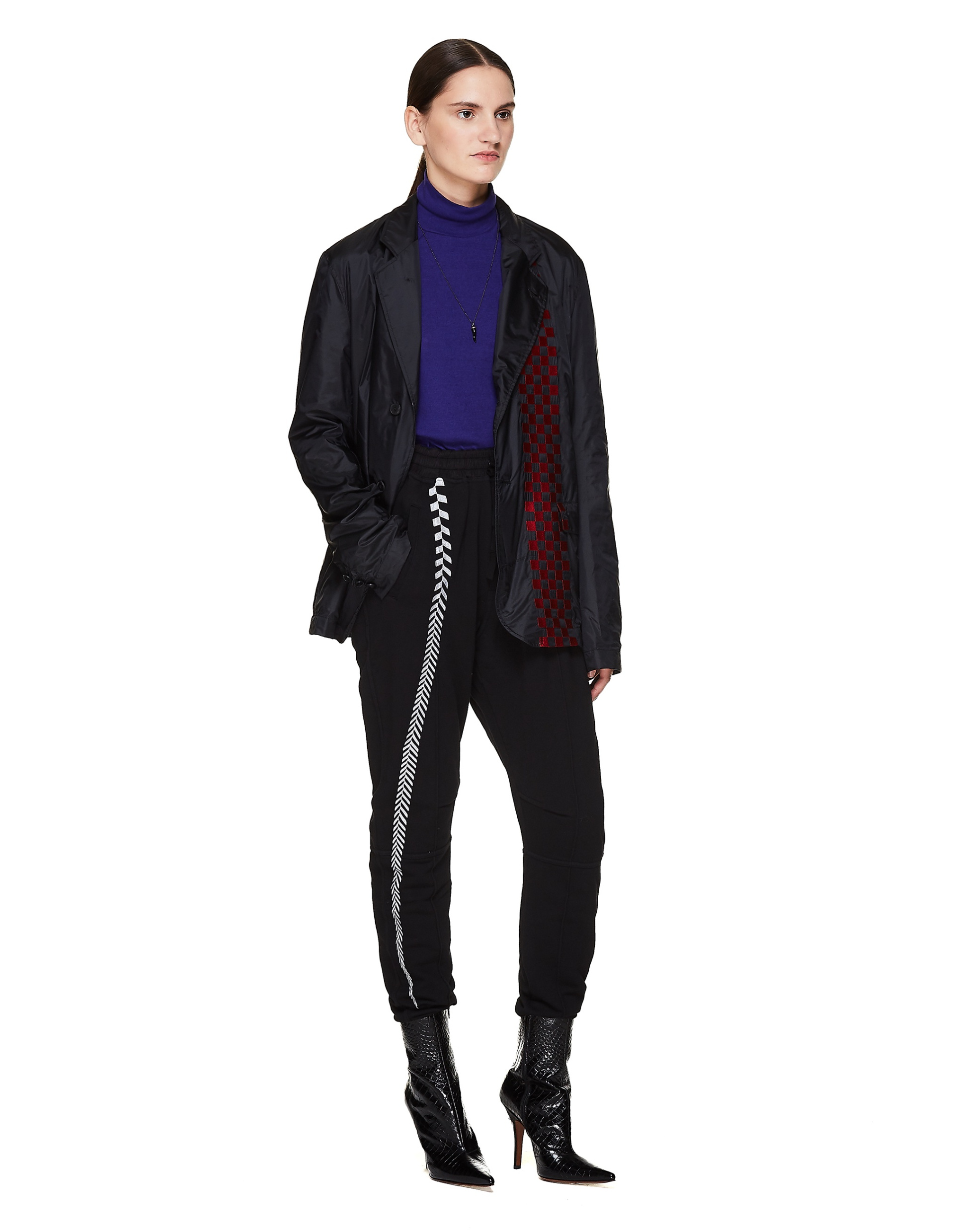 Haider Ackermann Embroidered Black Cotton Sweatpants