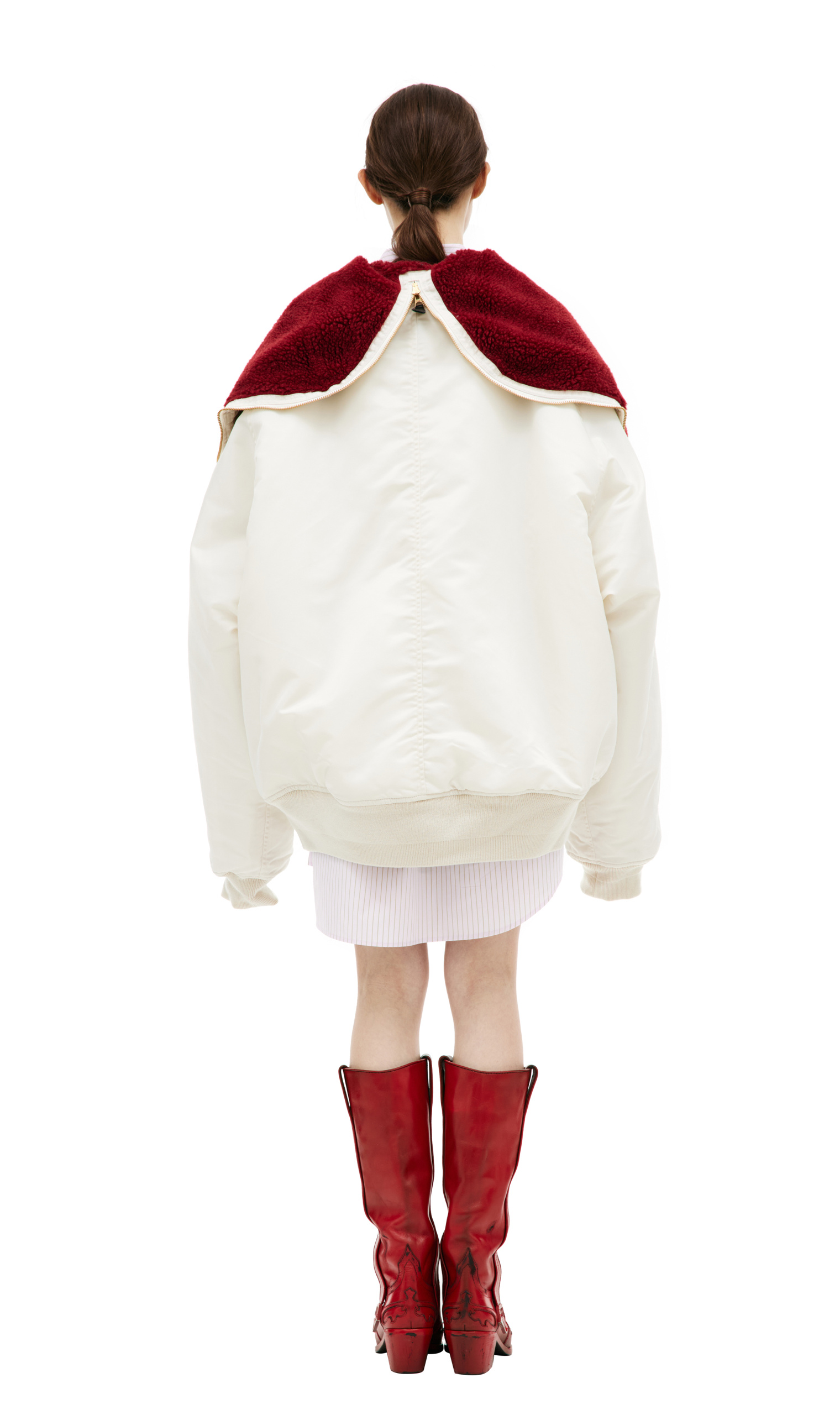 Doublet White PETAL MOUTH jacket