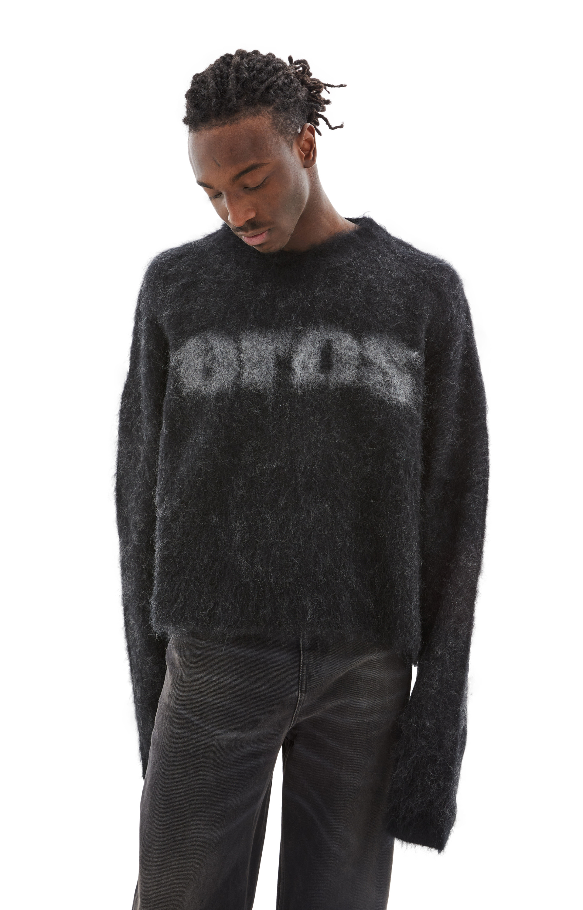 Martine Rose Black mohair sweater