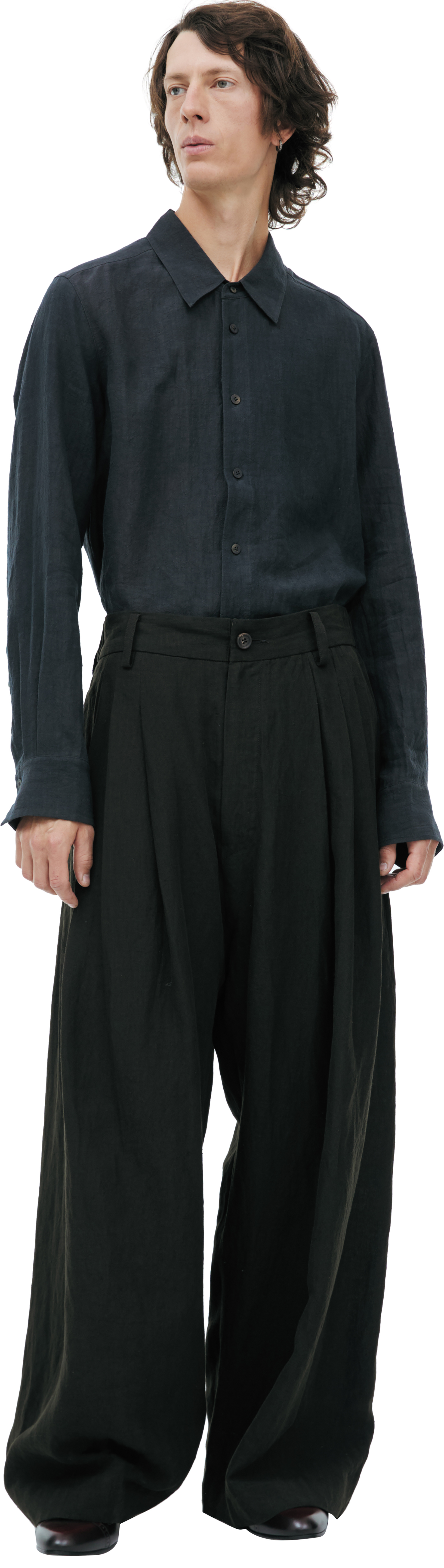 Ziggy Chen Wide leg linen trousers