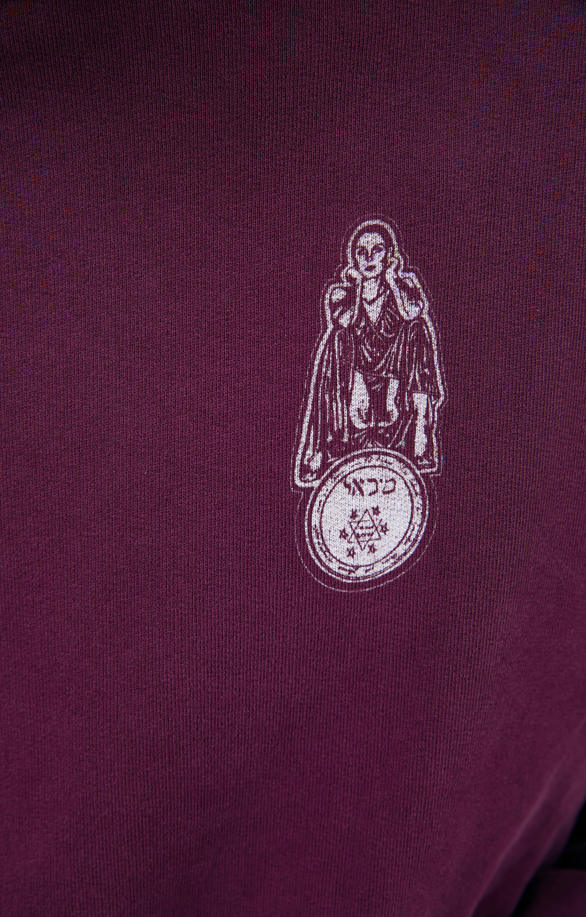 Enfants Riches Déprimés Burgundy hoodie with print