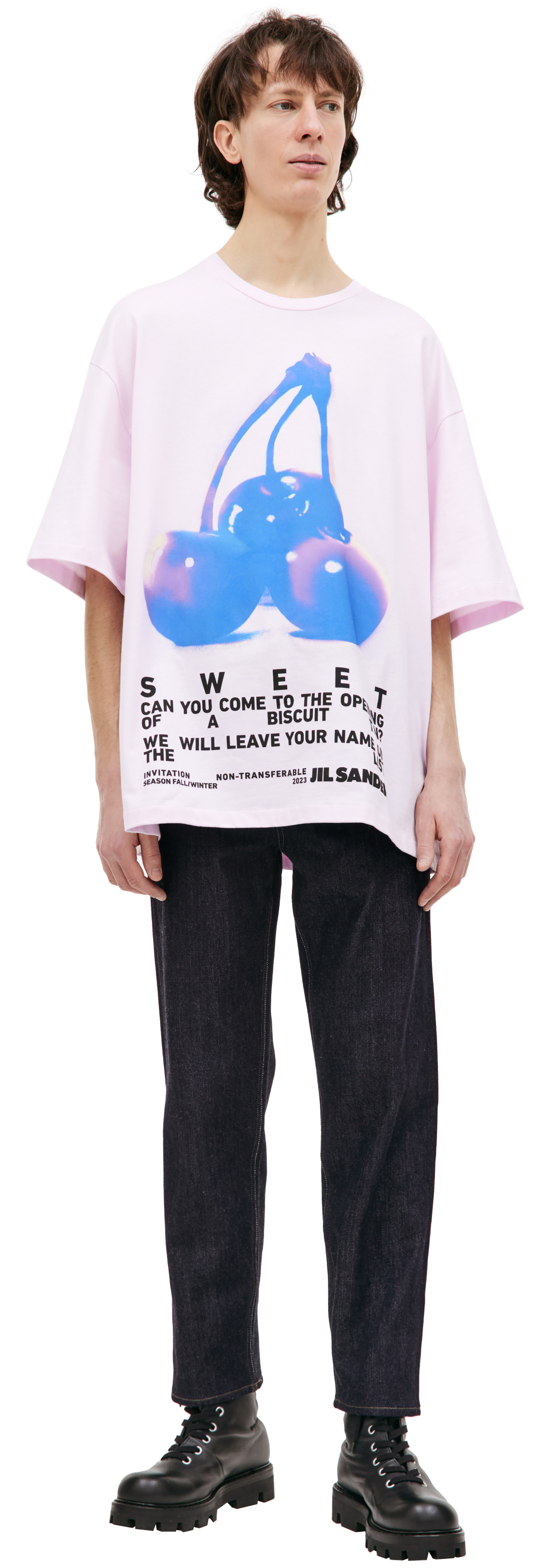 Jil Sander Pink printed t-shirt