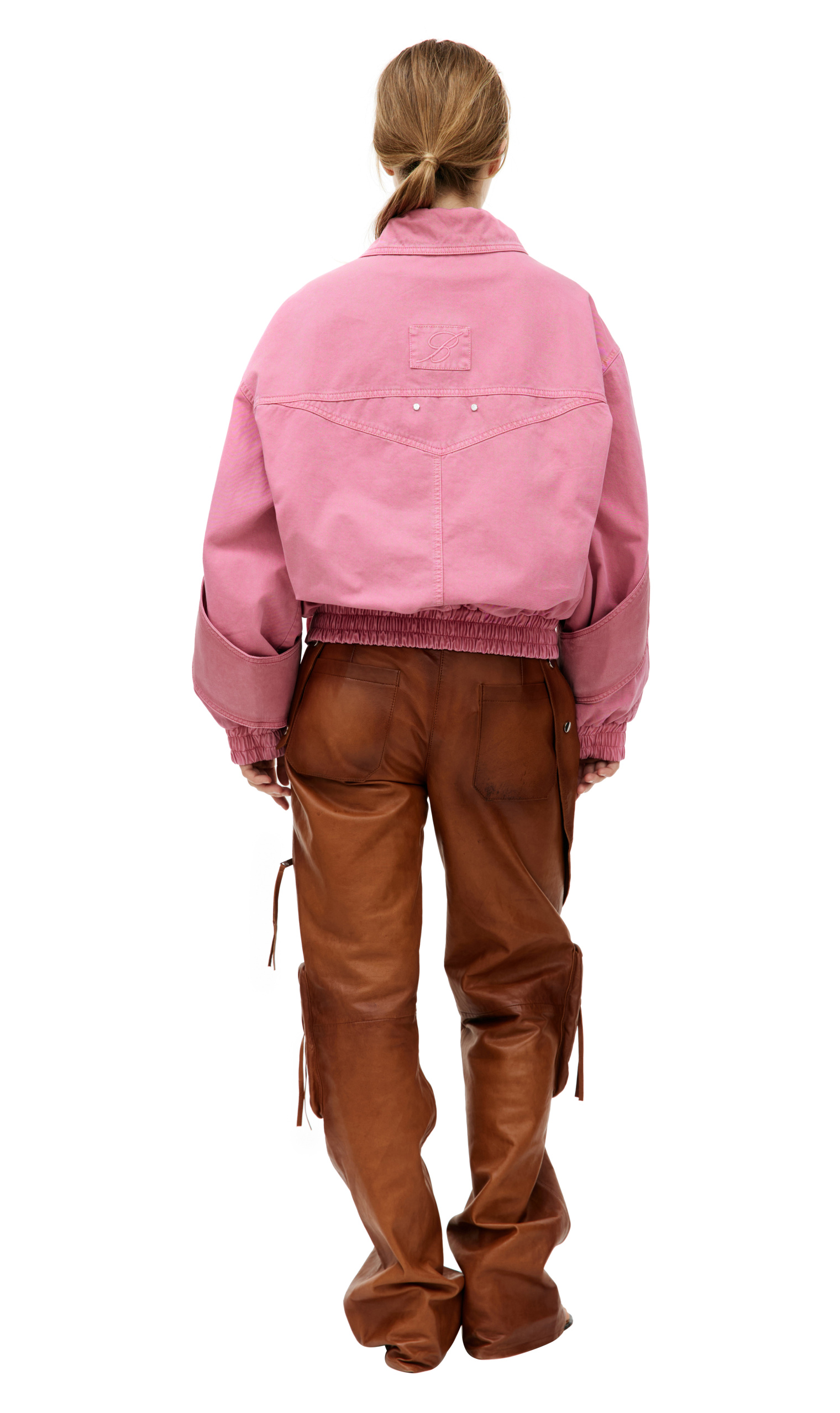 Blumarine Pink padded bomber jacket