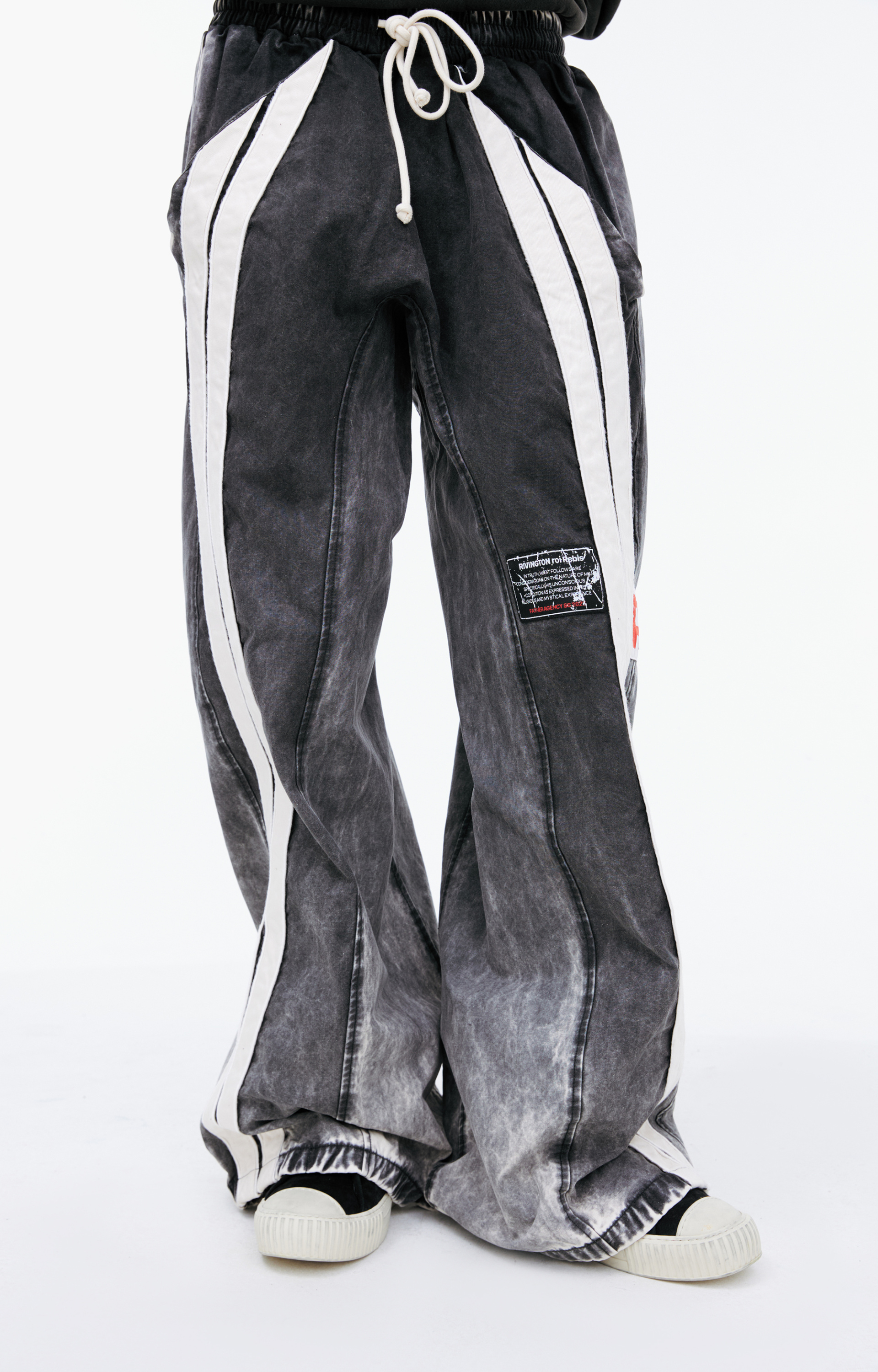 RRR123 Wide trousers with stripes