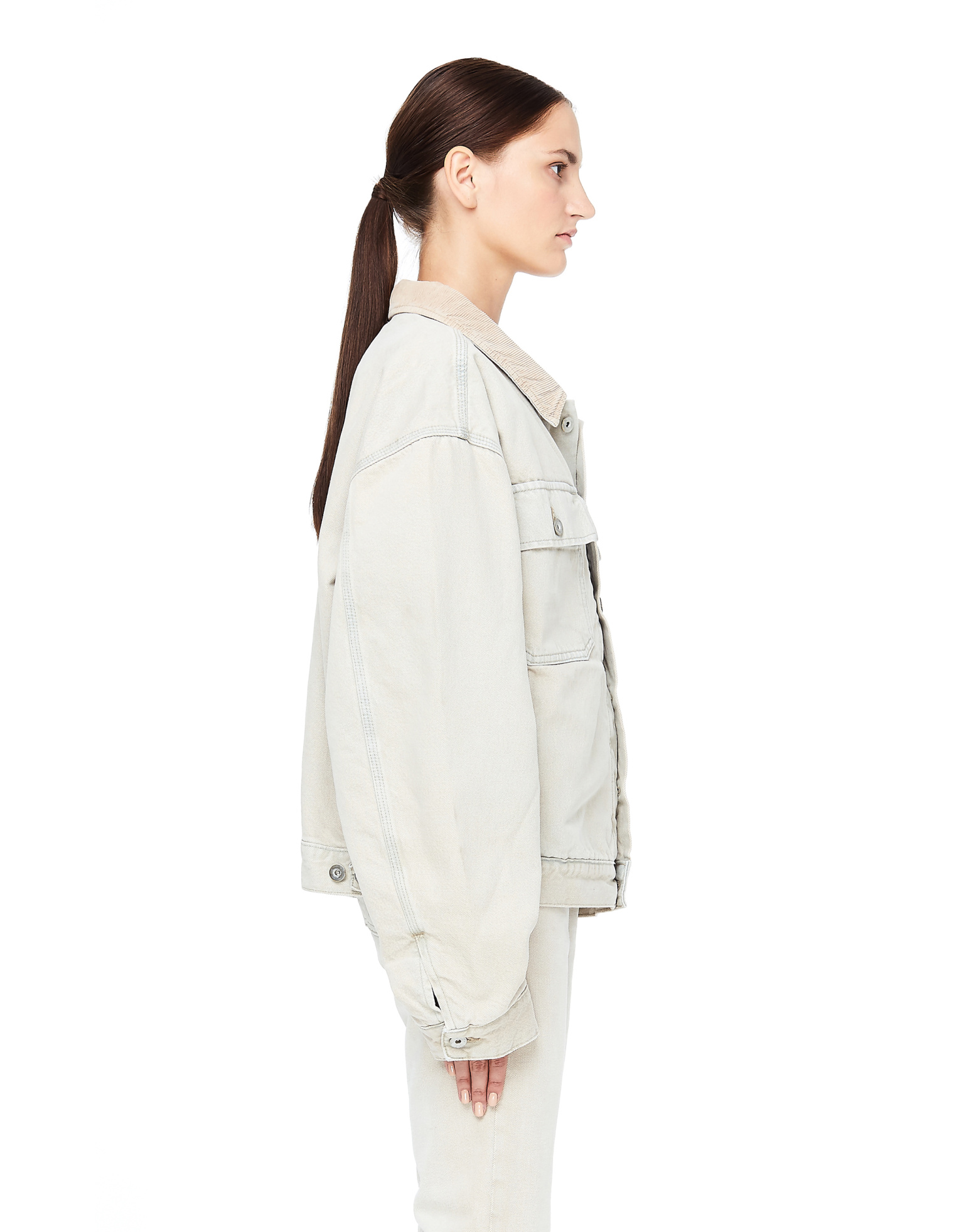 Yeezy Flannel Lined Oversized Denim Jacket