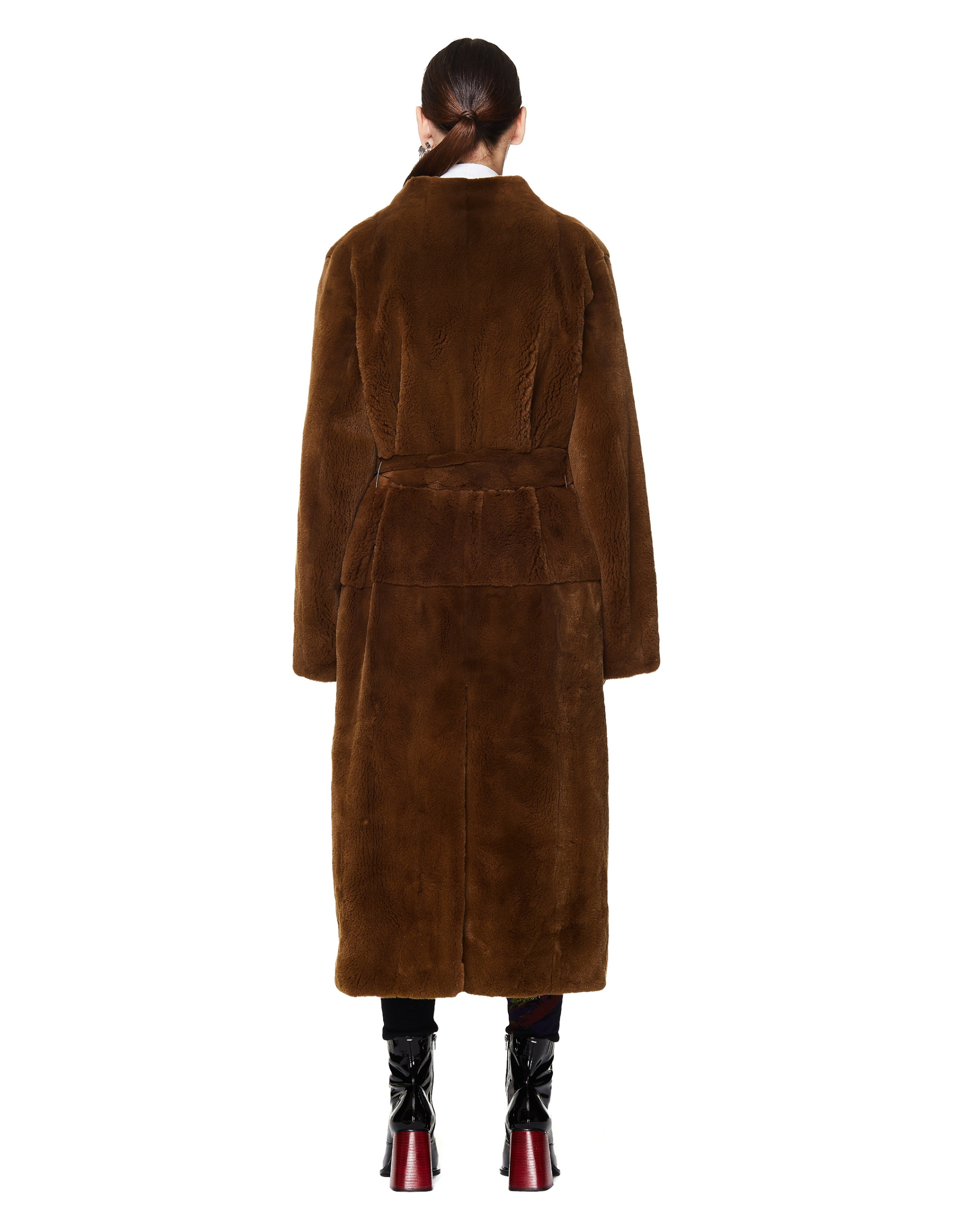 The Row Terin Khaki Mink Fur Coat