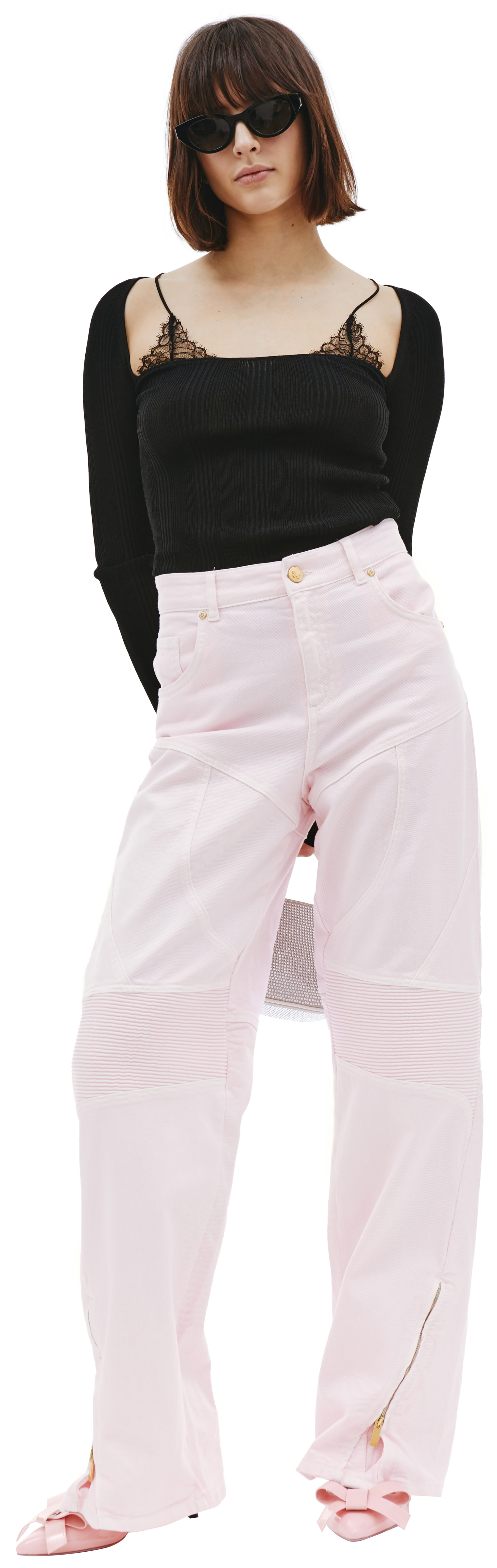 Blumarine Pink Biker Jeans