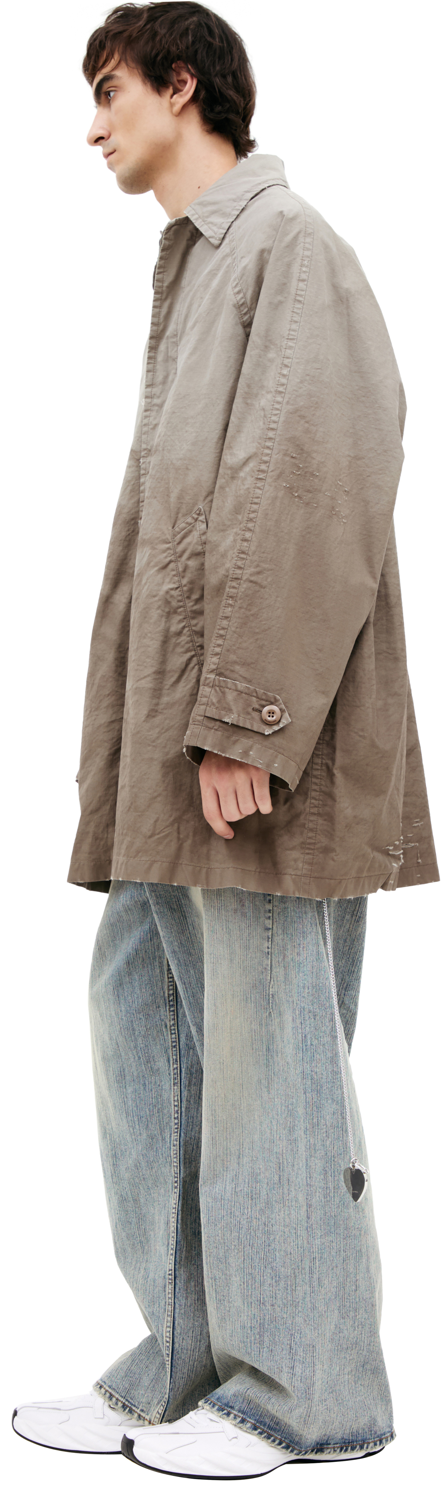 Balenciaga Beige oversized trench coat