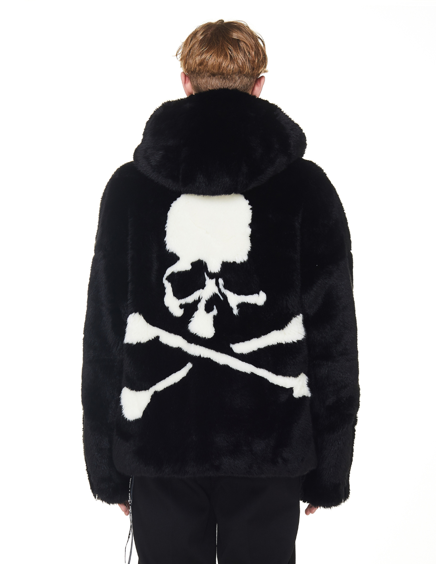 Mastermind WORLD Black Faux Fur Skull Jacket