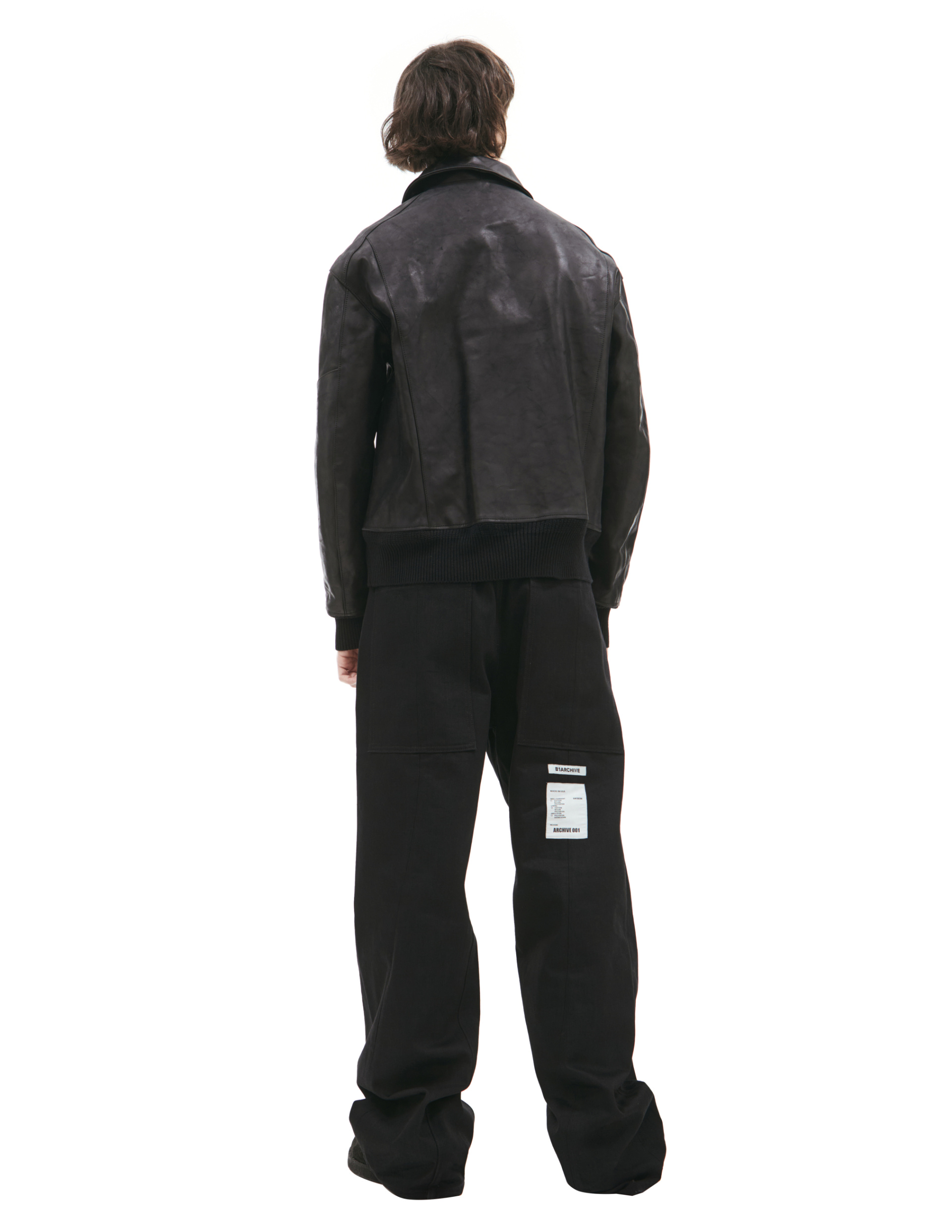 The Viridi-Anne Leather jacket with collar