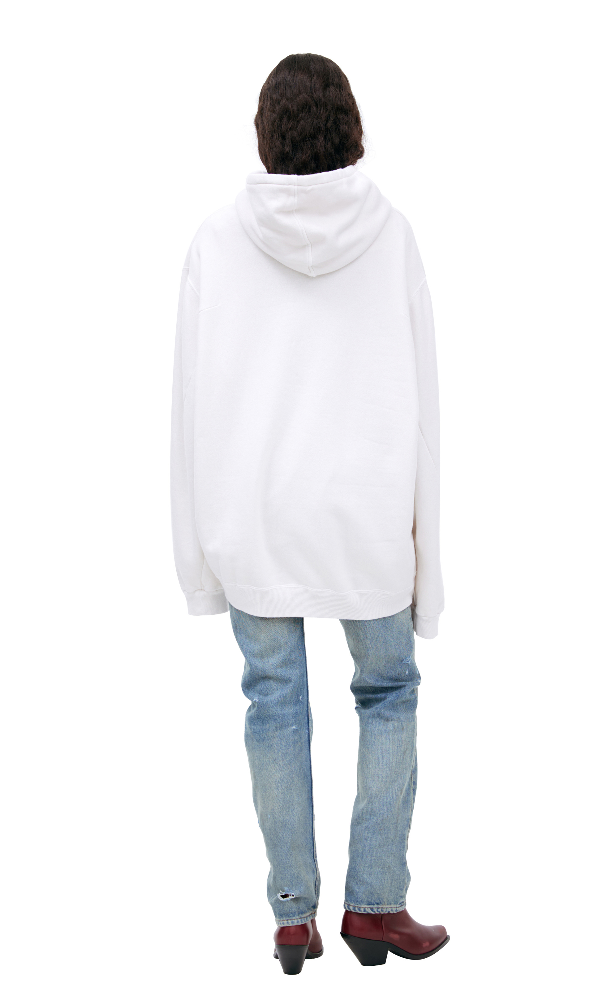 Doublet White print hoodie