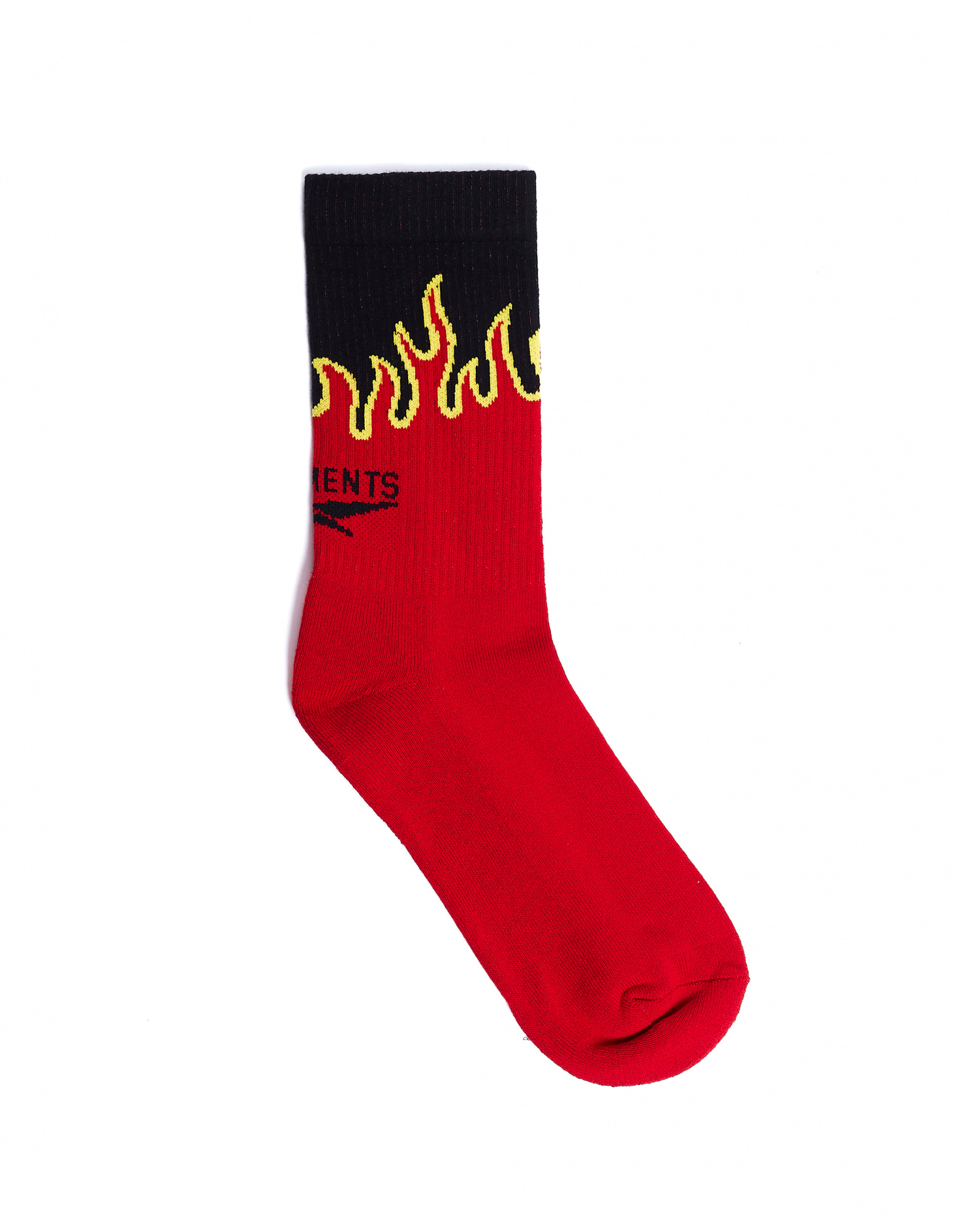 VETEMENTS Хлопковые носки с пламенем