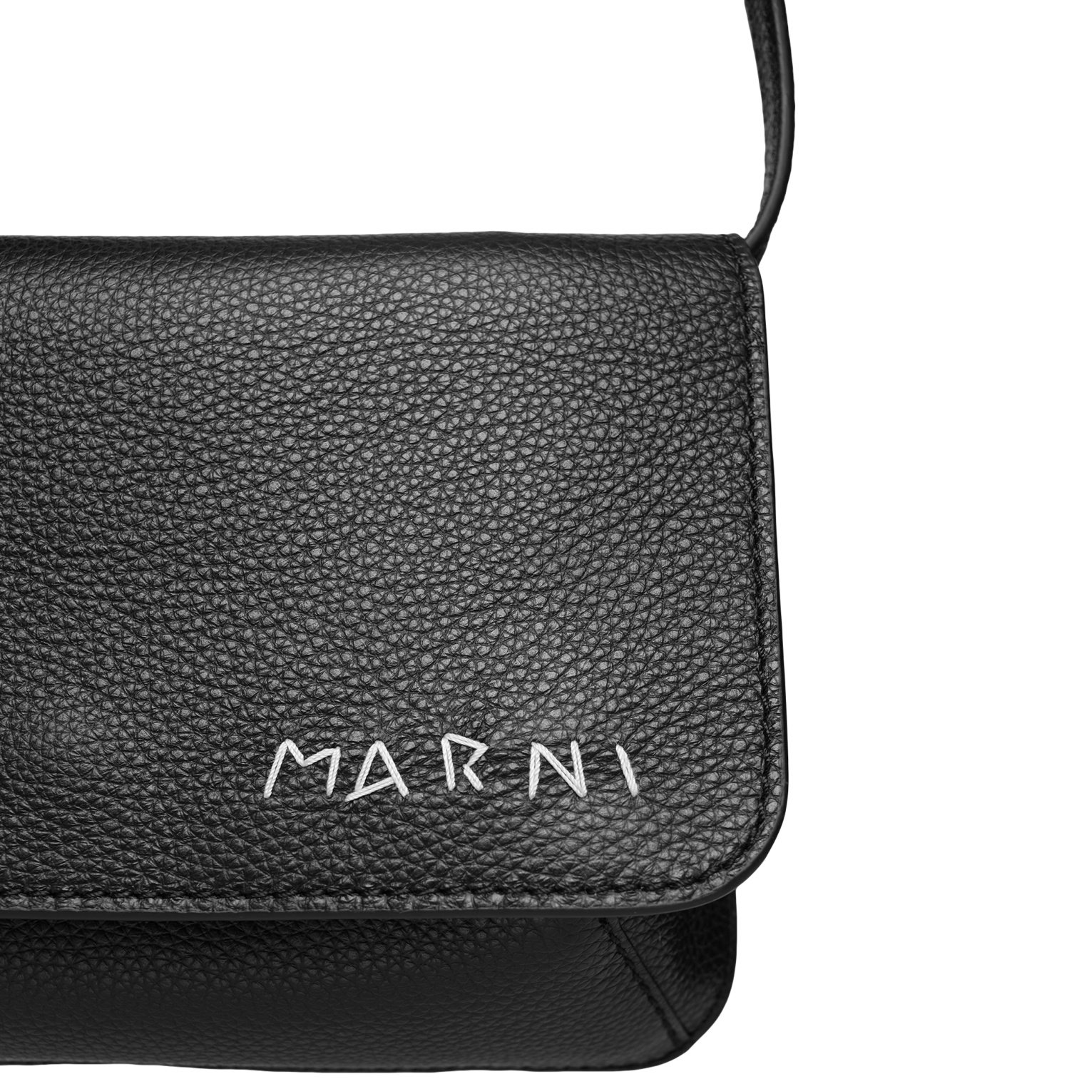 Marni Кожаная сумка с вышитым логотипом