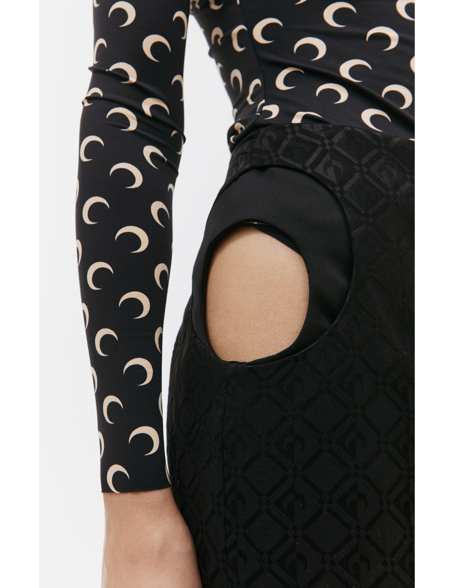 MARINE SERRE Straight-leg pants with cut-out detailing