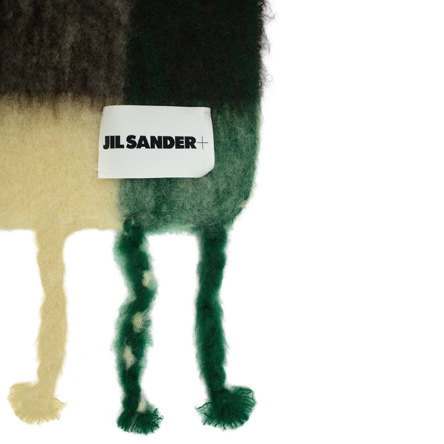 Jil Sander Combination mohair scarf