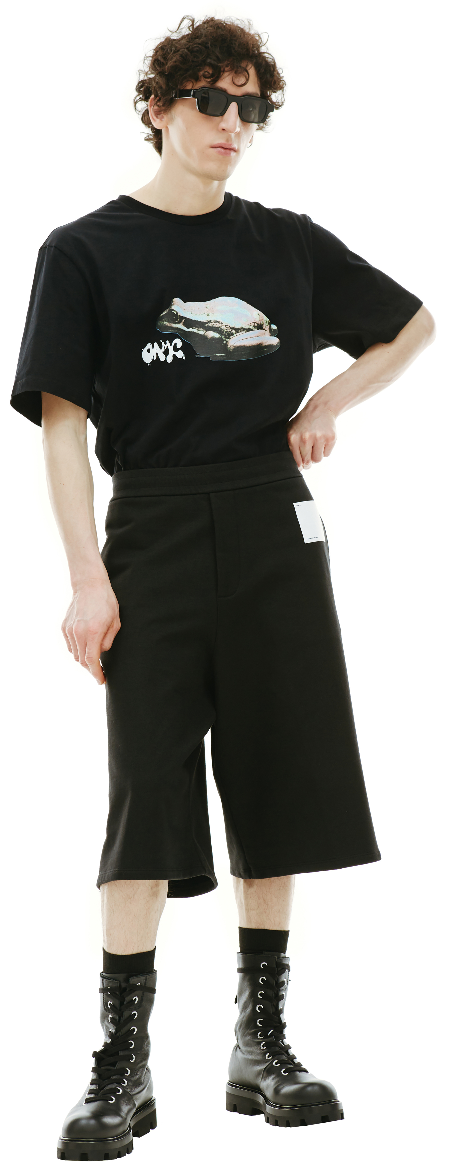OAMC Black Patched Shorts