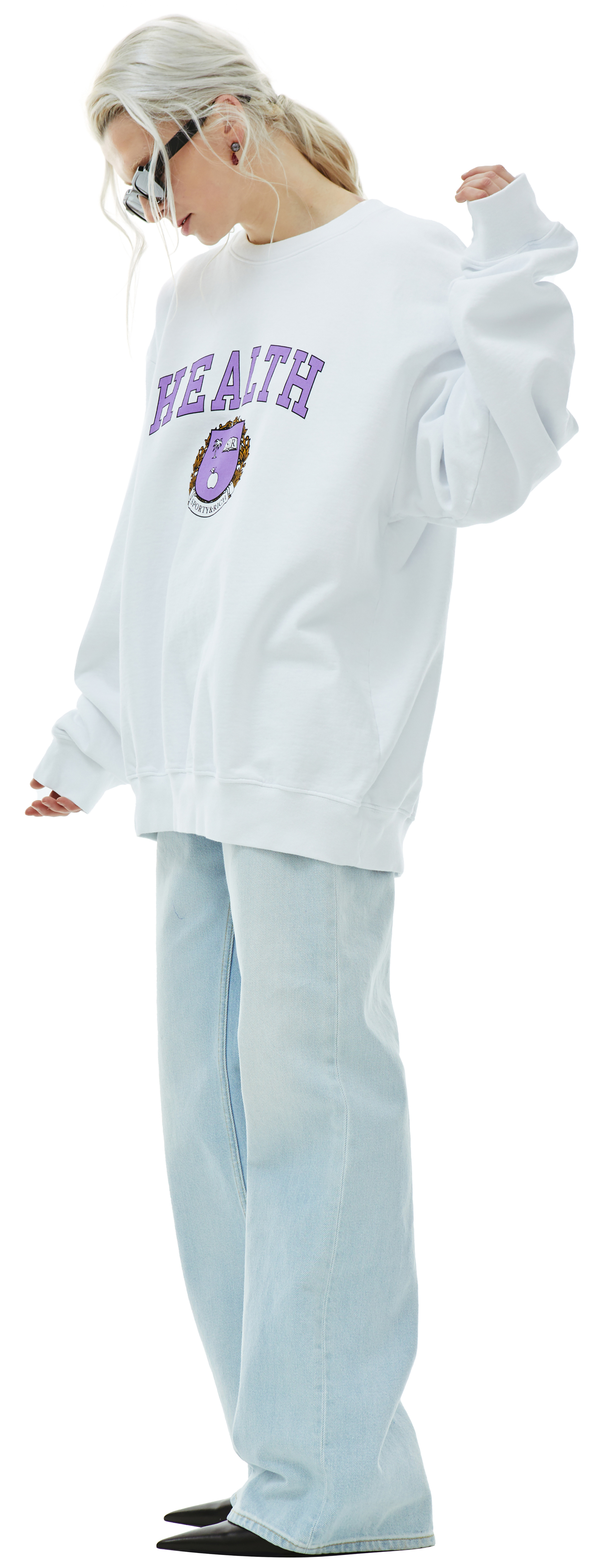 SPORTY & RICH White Diana Sweatshirt