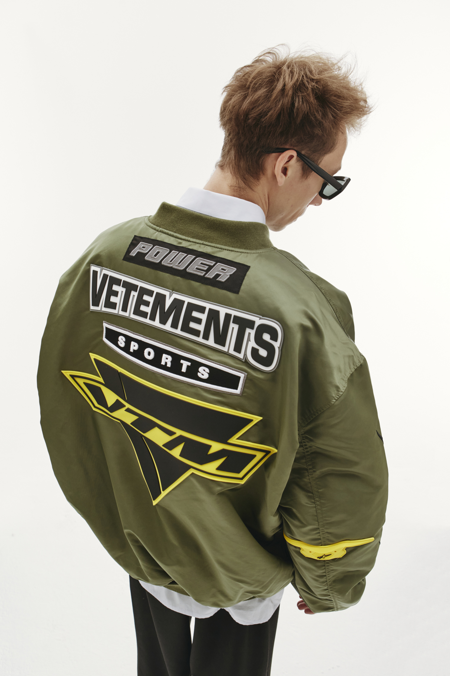 VETEMENTS Racing Logo Reversible Bomber Jacket VETEMENTS x Alpha Industries