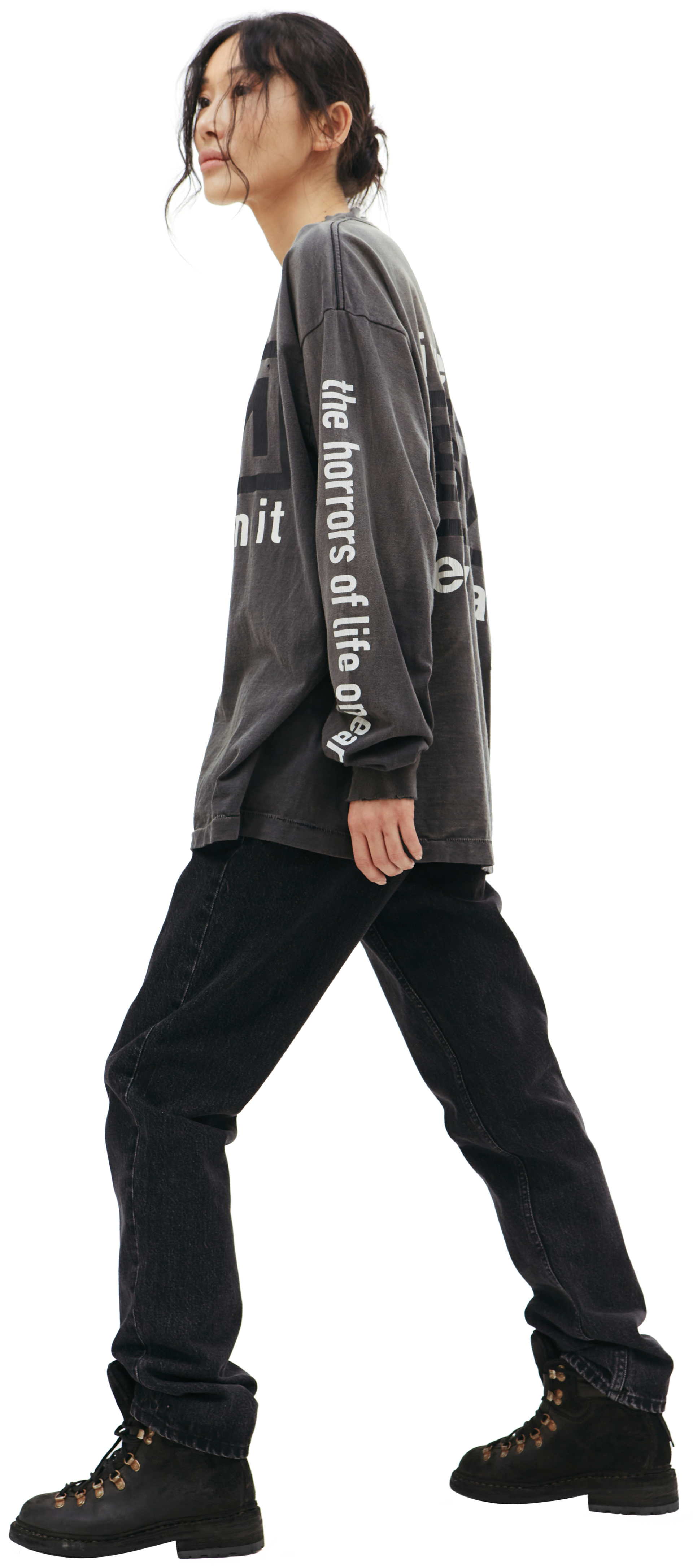 Saint Michael Sin printed long sleeve t-shirt