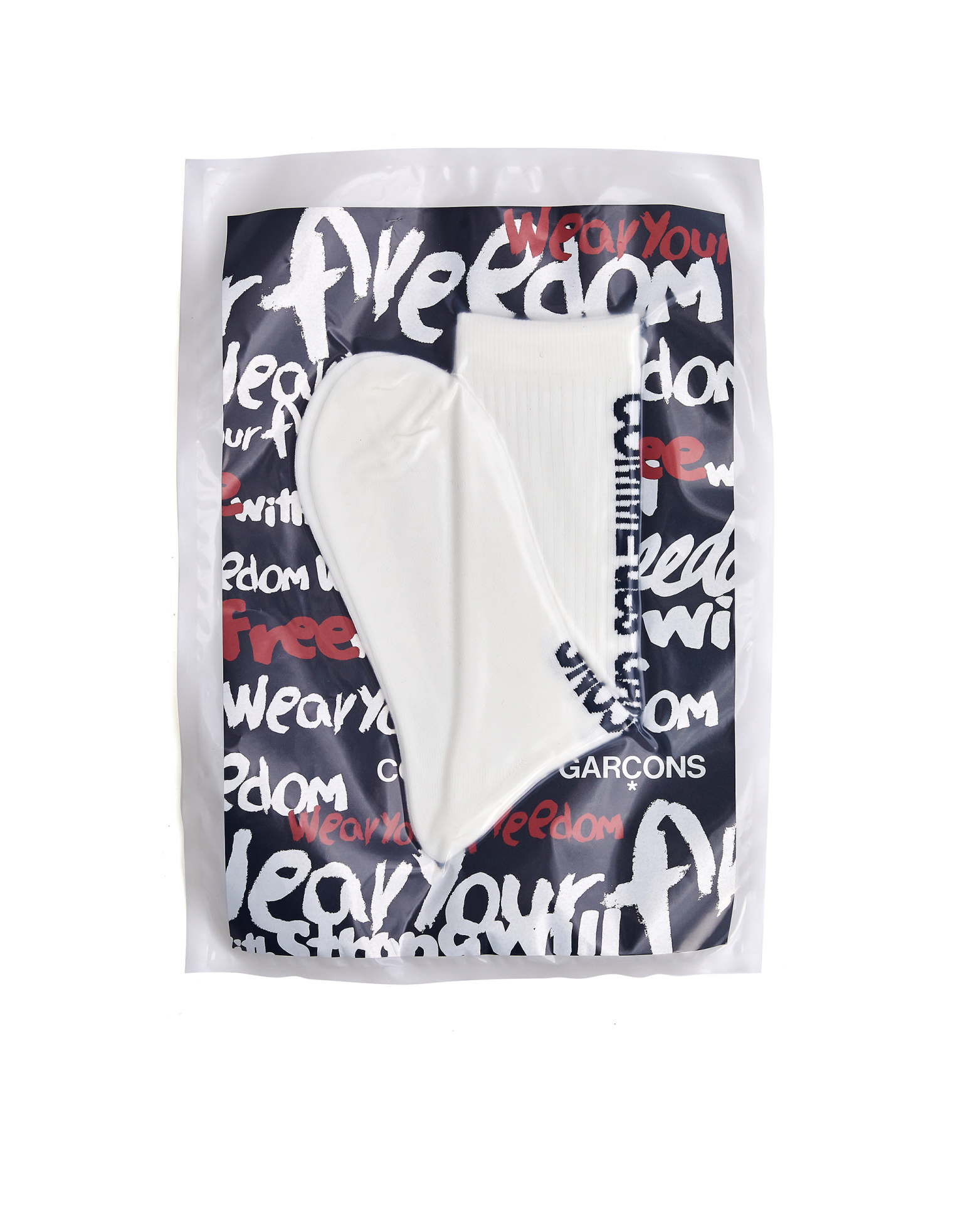 Comme des Garcons CdG White Logo Socks