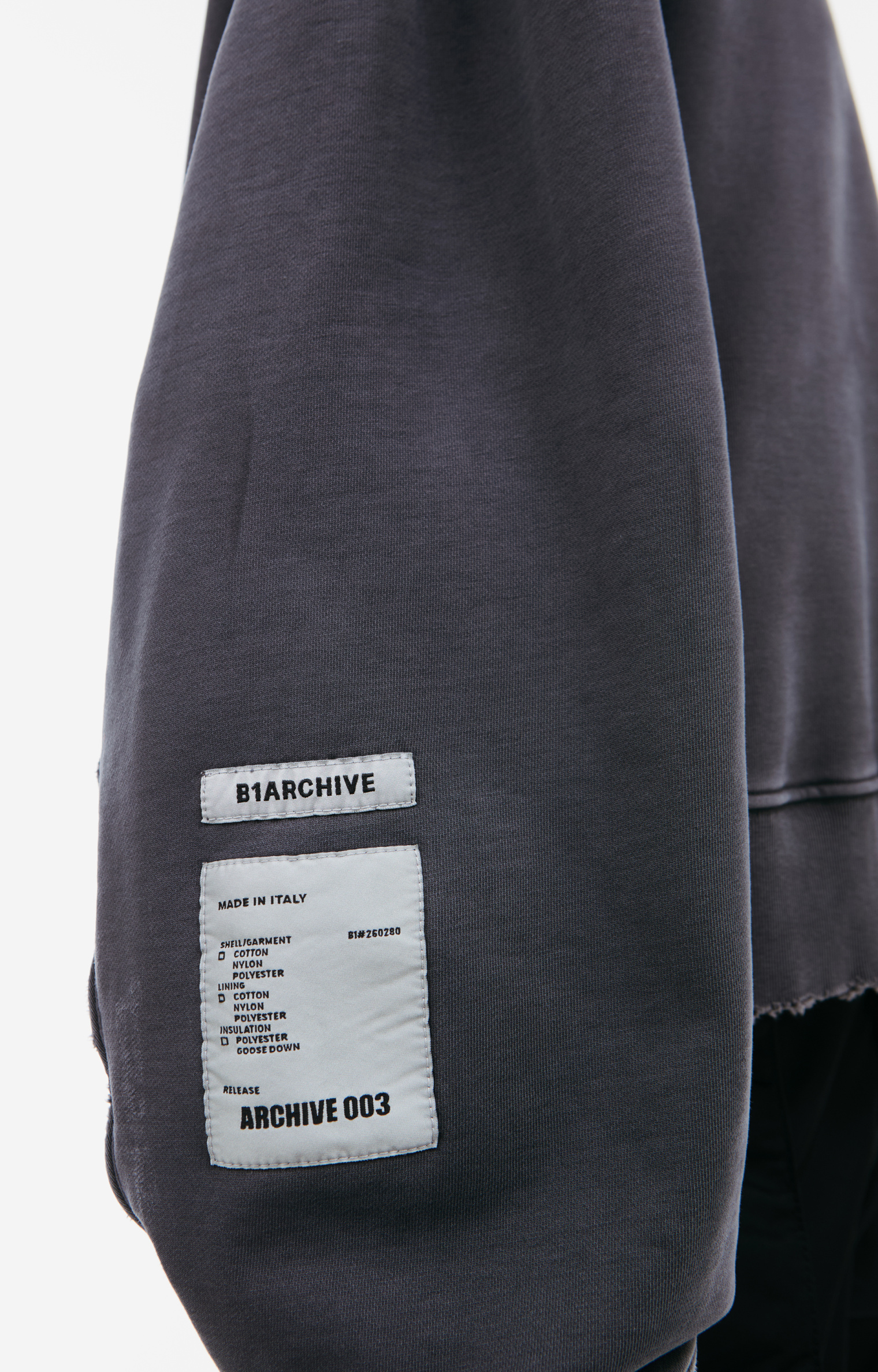 B1ARCHIVE Sweatshirt with scuff effect