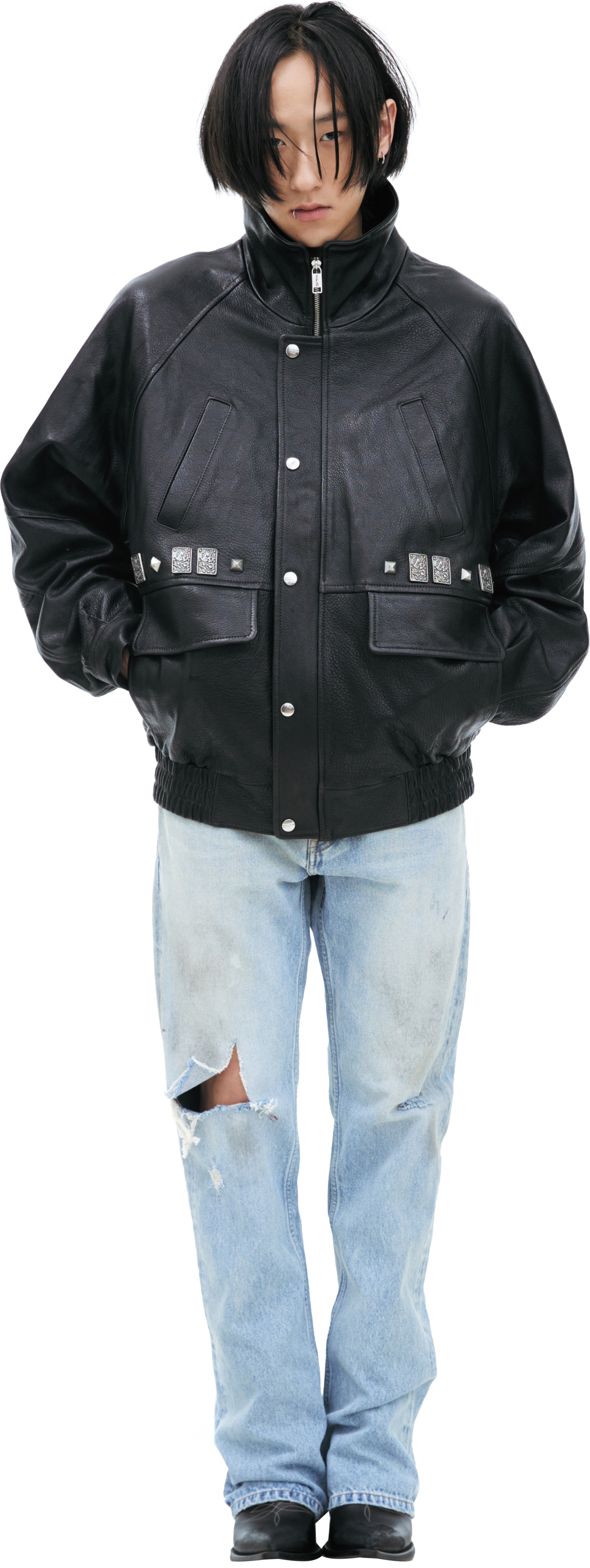 Enfants Riches Déprimés Printed leather jacket