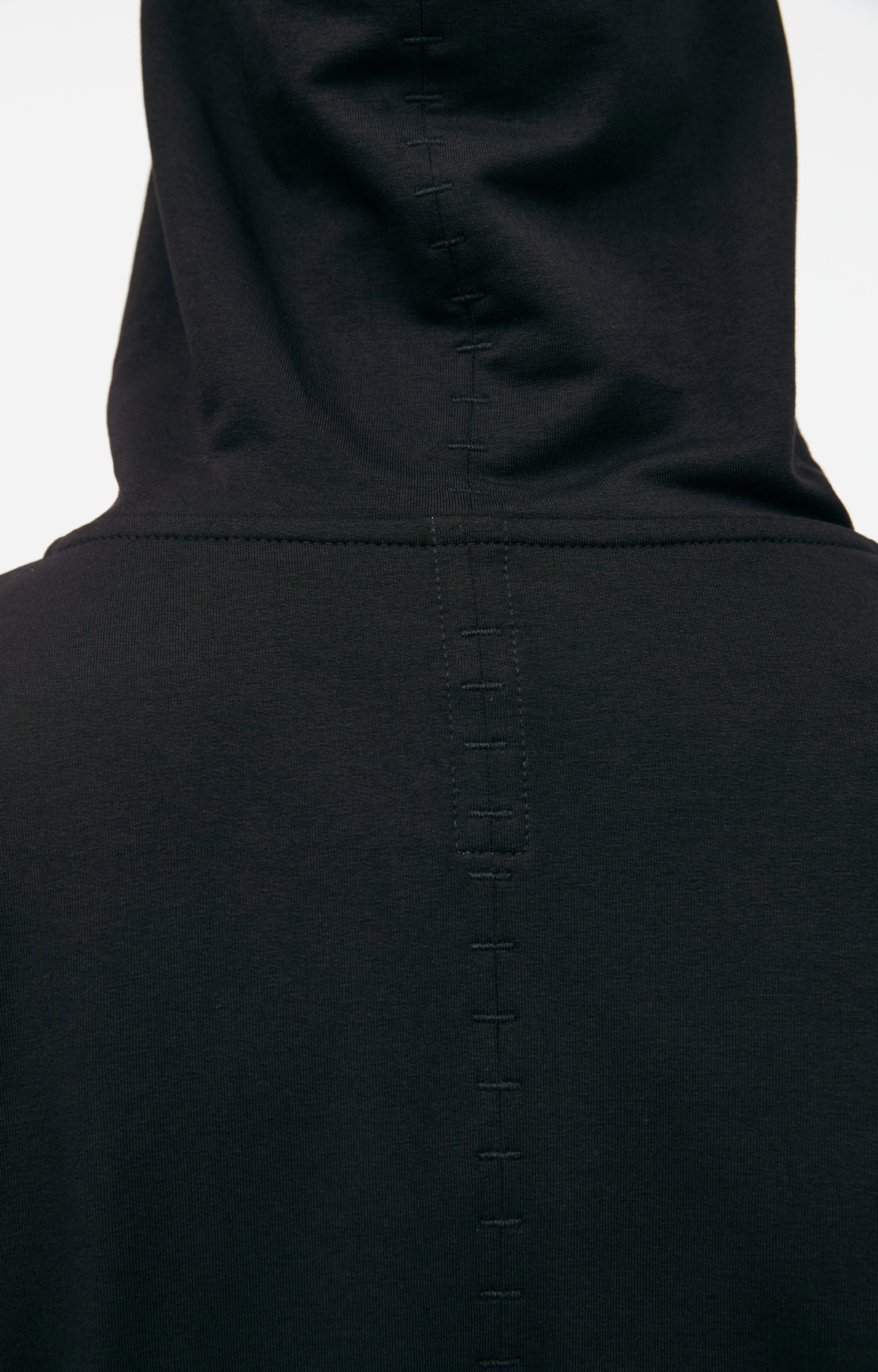 PLANIMETRY Black hoodie with stitching