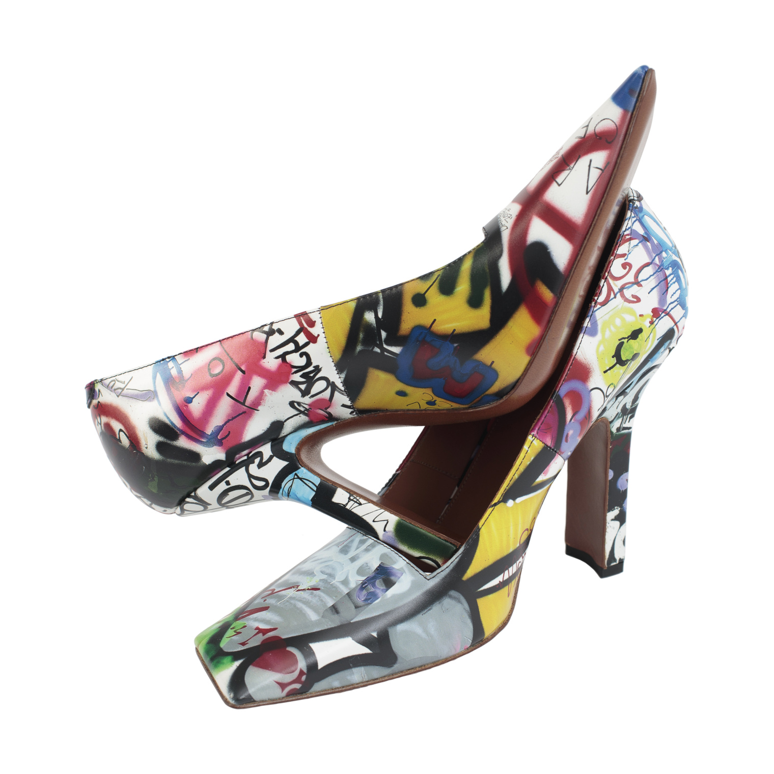 VETEMENTS Multicolor Boomerang Pumps