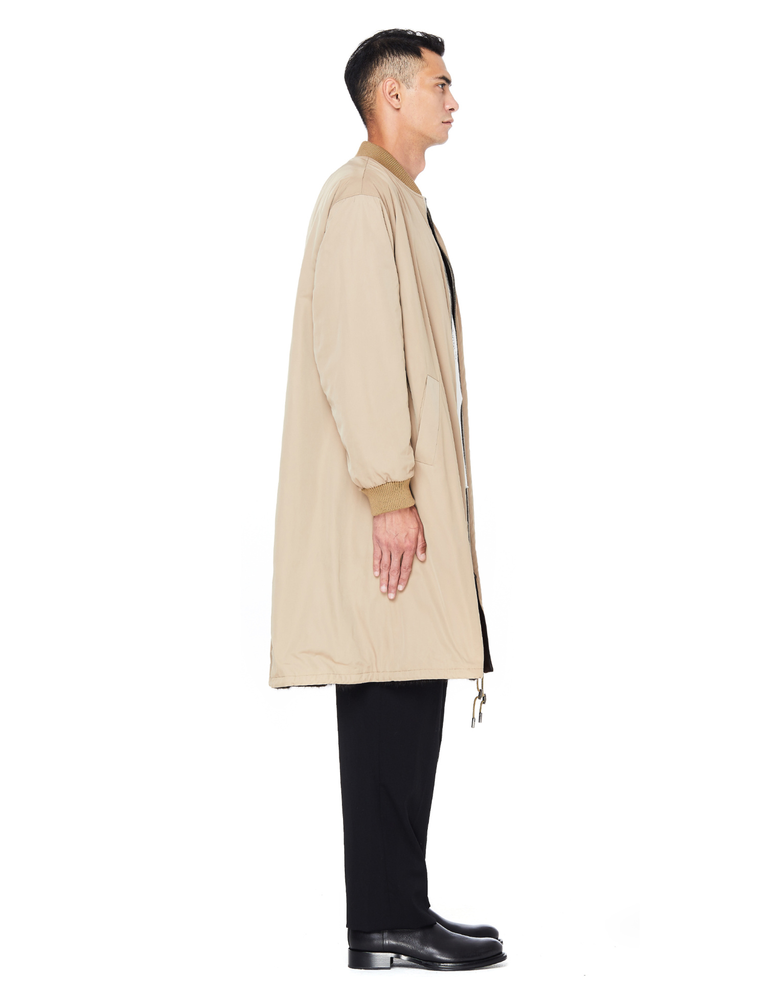 Yves Salomon Long Reversible Mink Fur Bomber Jacket